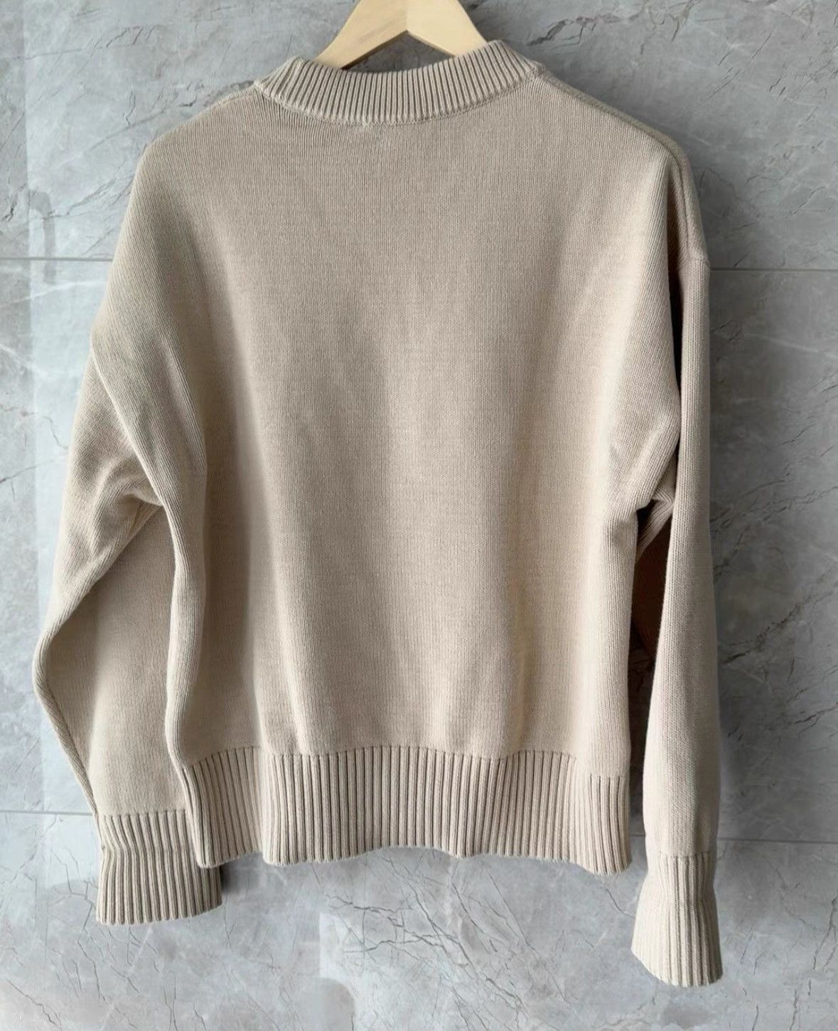 AMI AMI Paris Pink Love Heart Sweater for Men -2507 Size M / US 6-8 / IT 42-44 - 2 Thumbnail