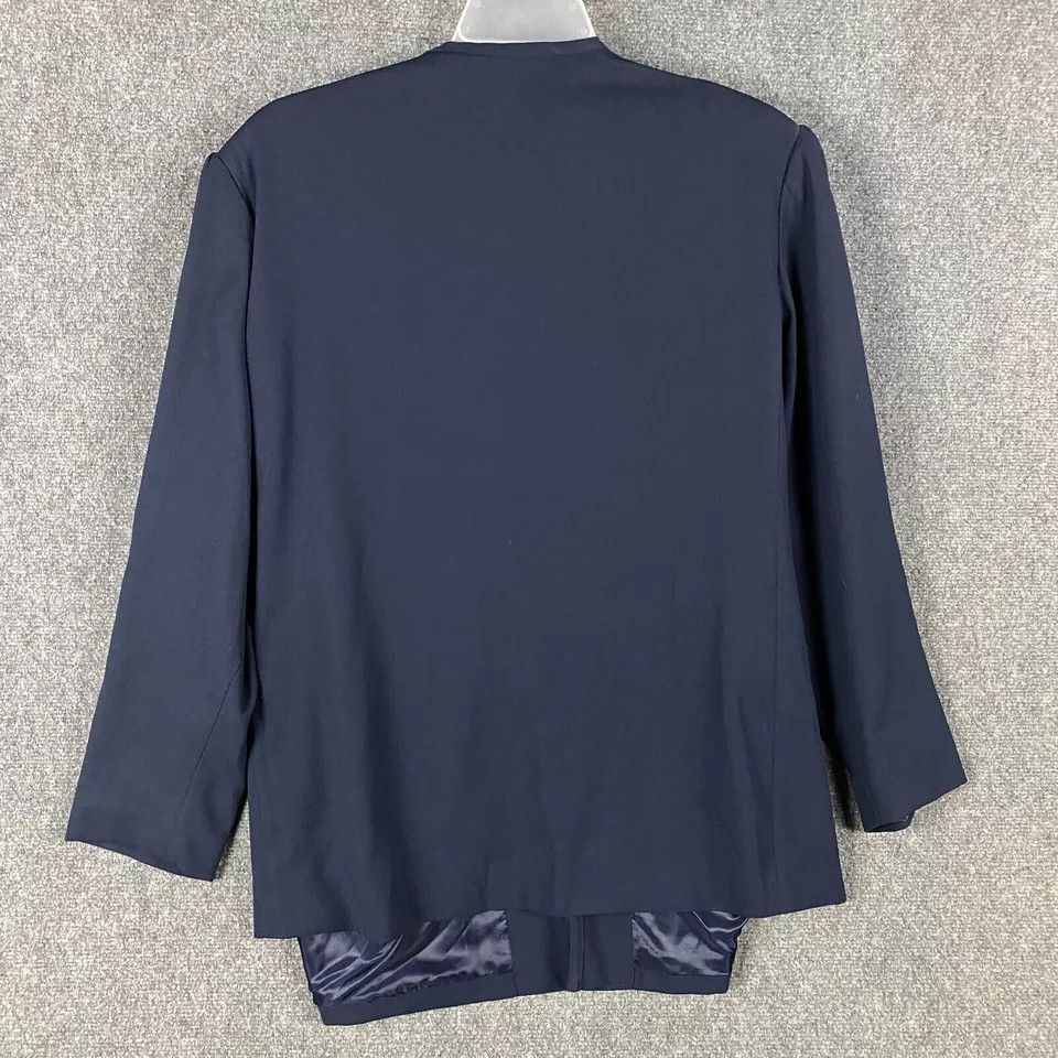 Vintage Vintage Brownstone Woman Blazer Jacket 24W Navy Blue ILGWU Size 4XL / US 24-26 - 10 Thumbnail