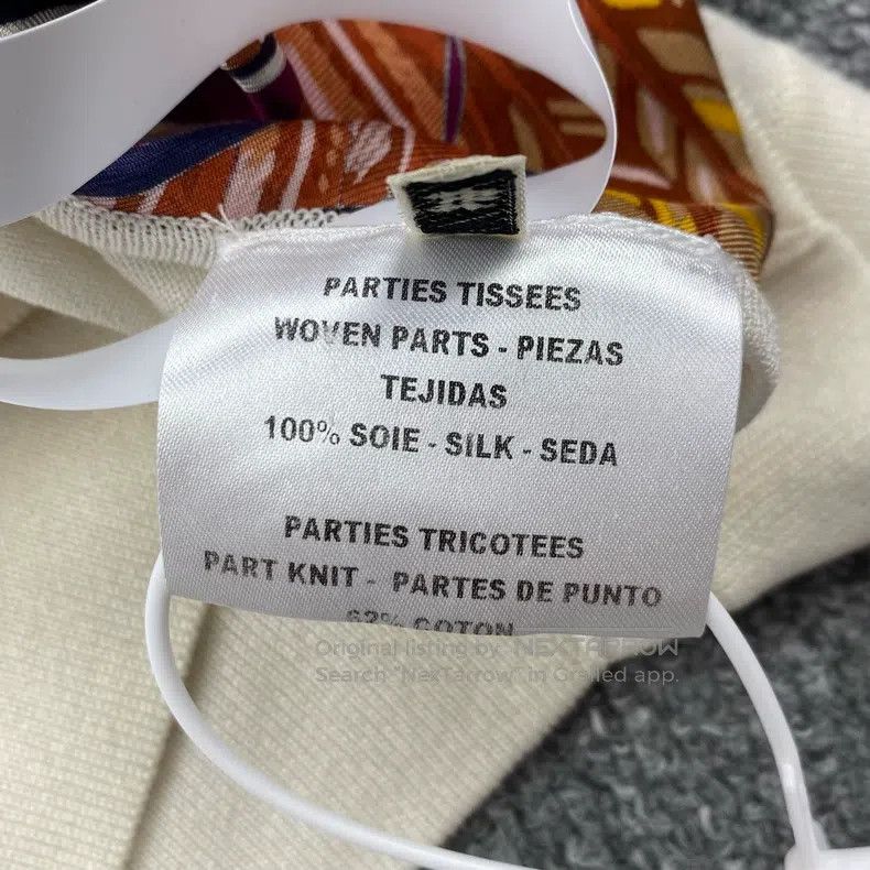 Hermes Hermes Phoenix Print Silk and Cotton Short Sleeve Top Size XXS / US 00 / IT 34 - 5 Thumbnail