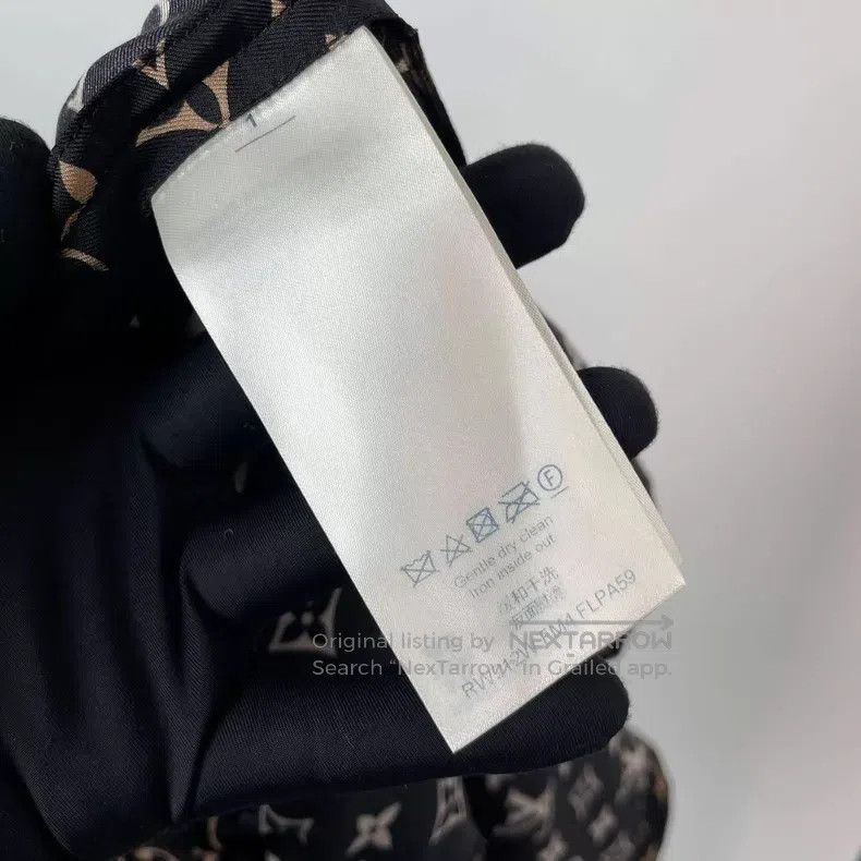 Louis Vuitton Louis Vuitton Black classic print LOGO full print twill si Size US 38 / EU 54 - 5 Thumbnail
