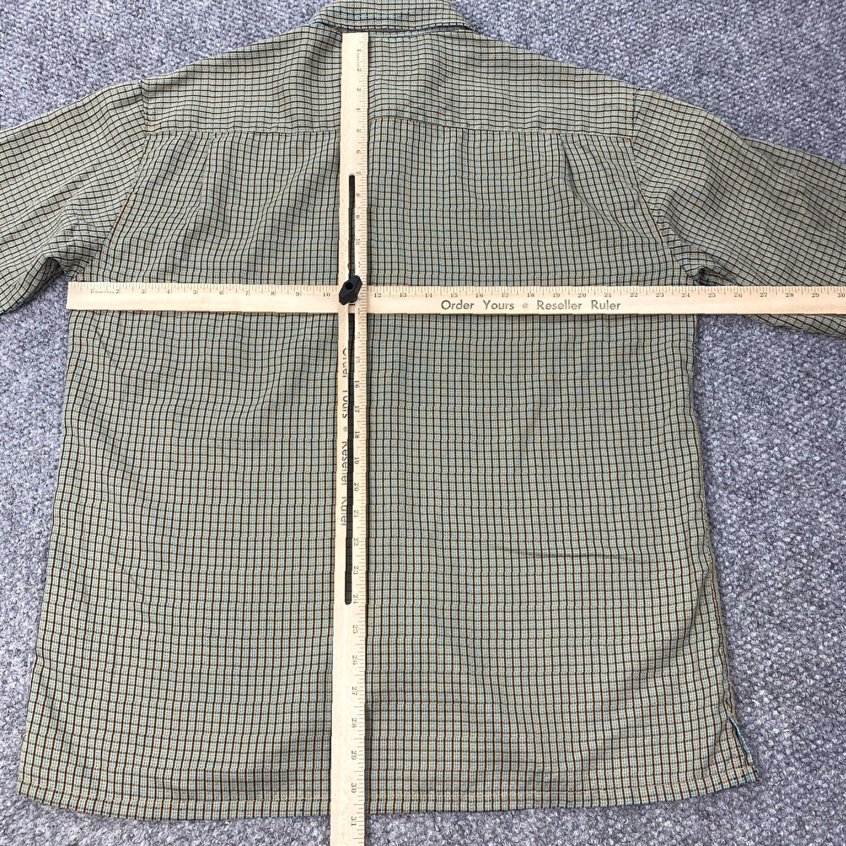 BUGATCHI Bugatchi Uomo Shirt Mens Large Beige Check Plaid Long Sleeve Button-Down Size US L / EU 52-54 / 3 - 7 Thumbnail