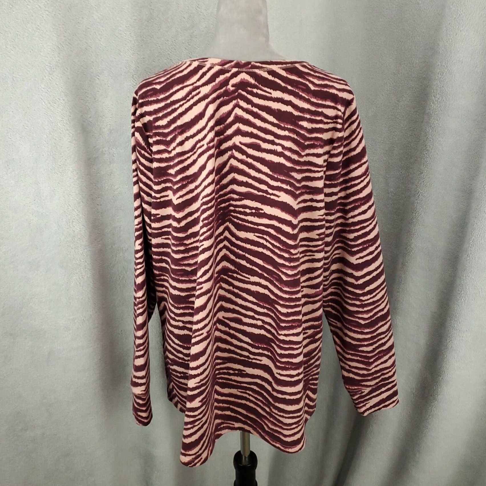 Vintage Belle Kim Gravel Top Womens Sz XL Brushed Animal Print Tiger Soft Sweatshirt Top Size XL / US 12-14 / IT 48-50 - 4 Thumbnail