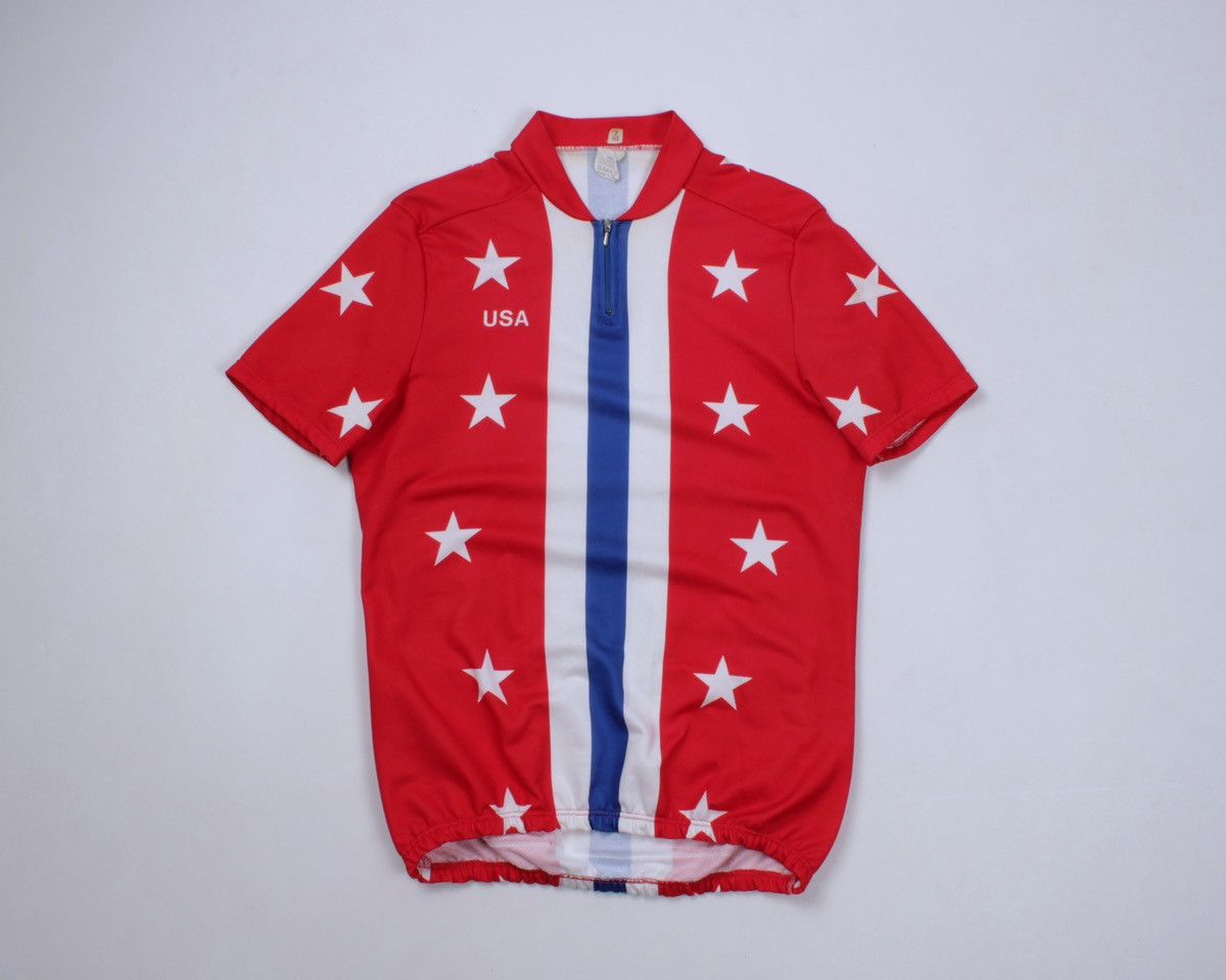 Vintage Vintage USA Flag Cycling Short Sleeve Jersey Size US M / EU 48-50 / 2 - 9 Thumbnail