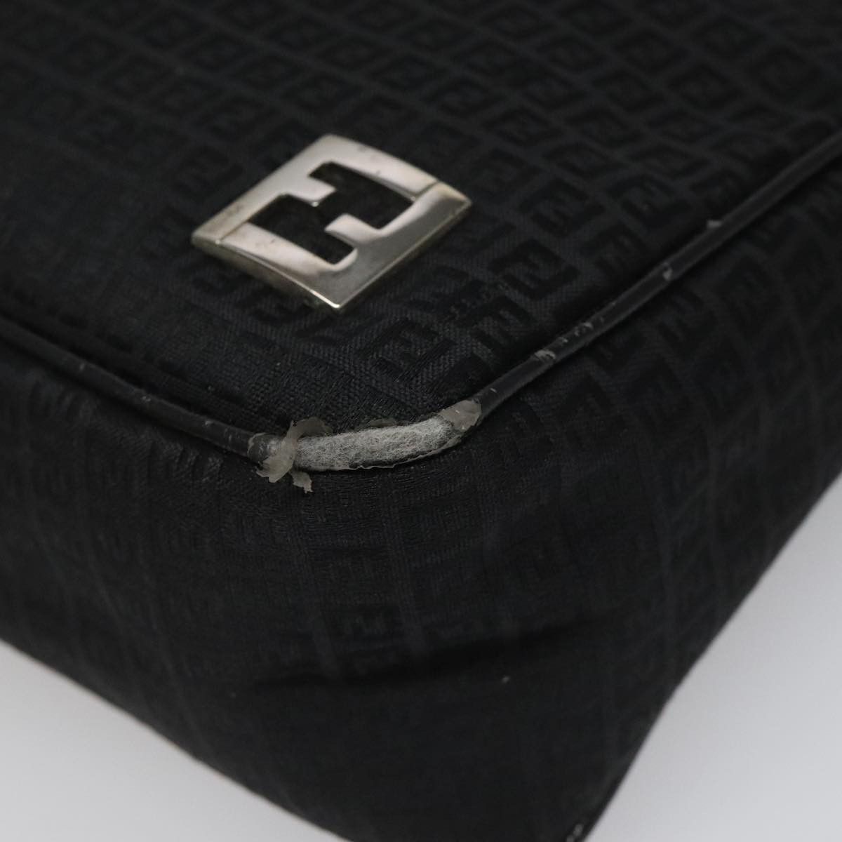 Fendi FENDI Zucchino Canvas Shoulder Bag Black Size ONE SIZE - 12 Thumbnail