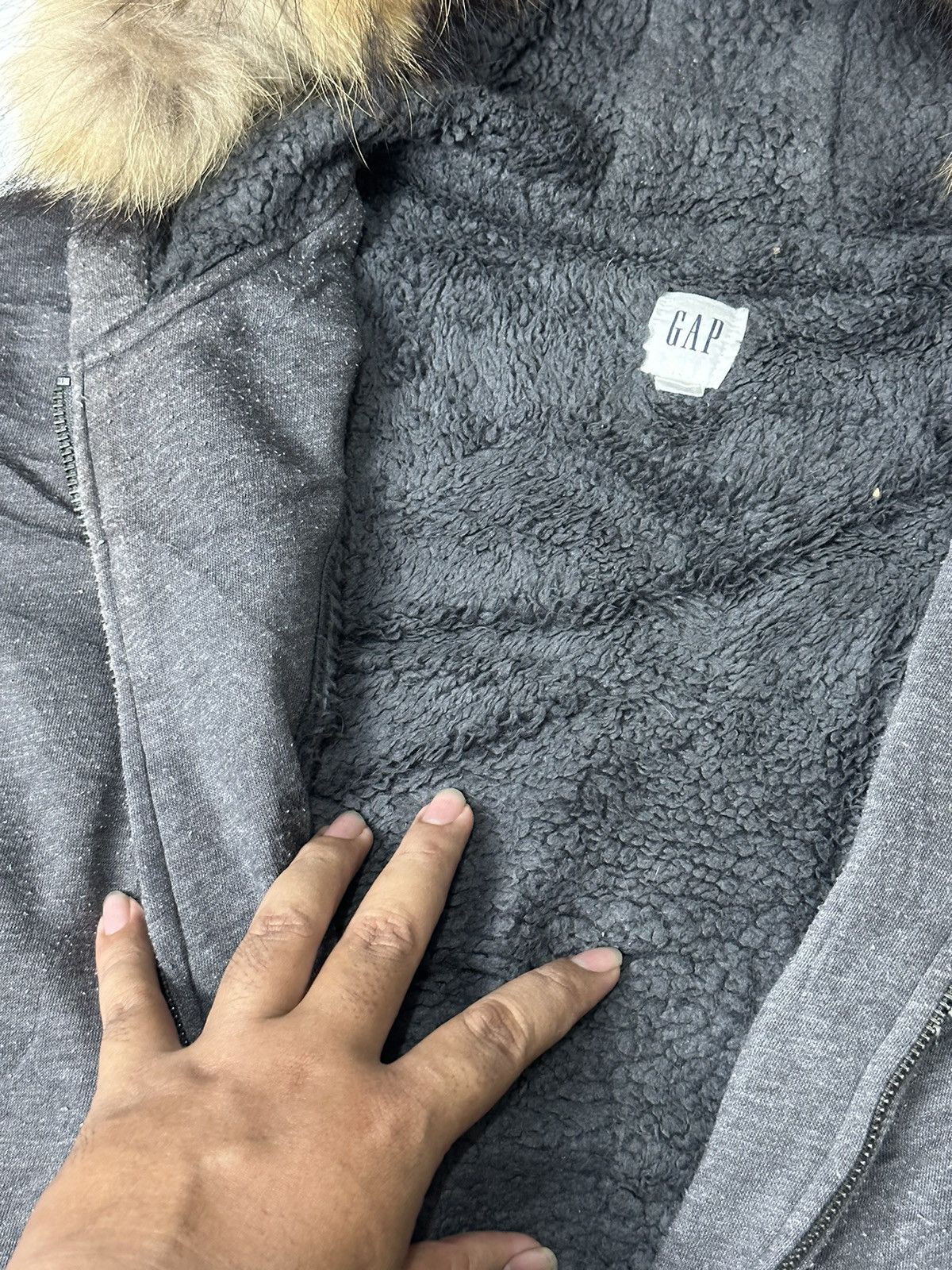 If Six Was Nine × Japanese Brand × Le Grande Bleu (L.G.B.) Fur Sherpa flaace ziphoodie GAP ifsix lgb styled Size US M / EU 48-50 / 2 - 7 Thumbnail
