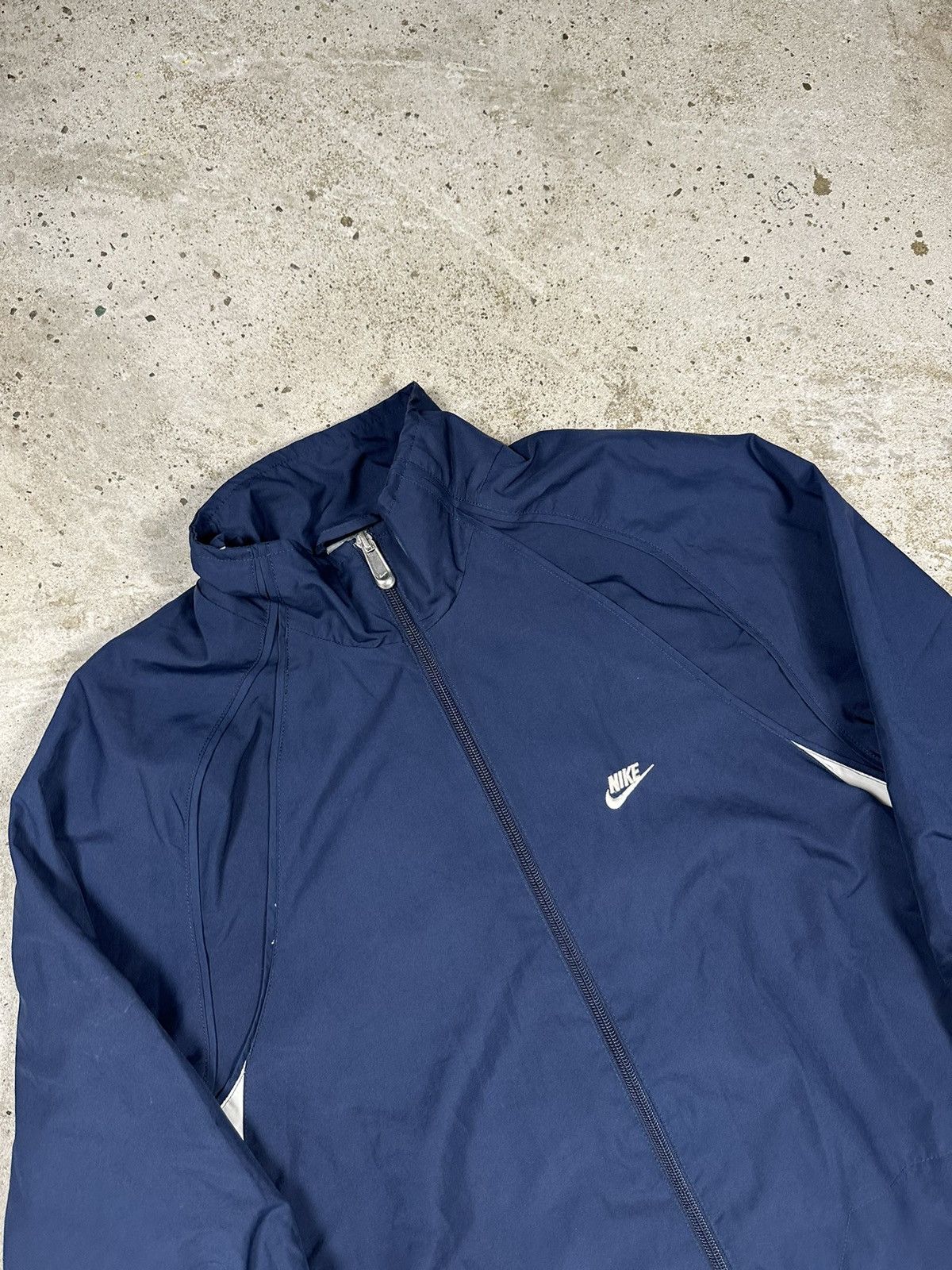 Nike × Vintage Vintage Y2K Nike Navy Track Jacket Swoosh Size US M / EU 48-50 / 2 - 7 Thumbnail