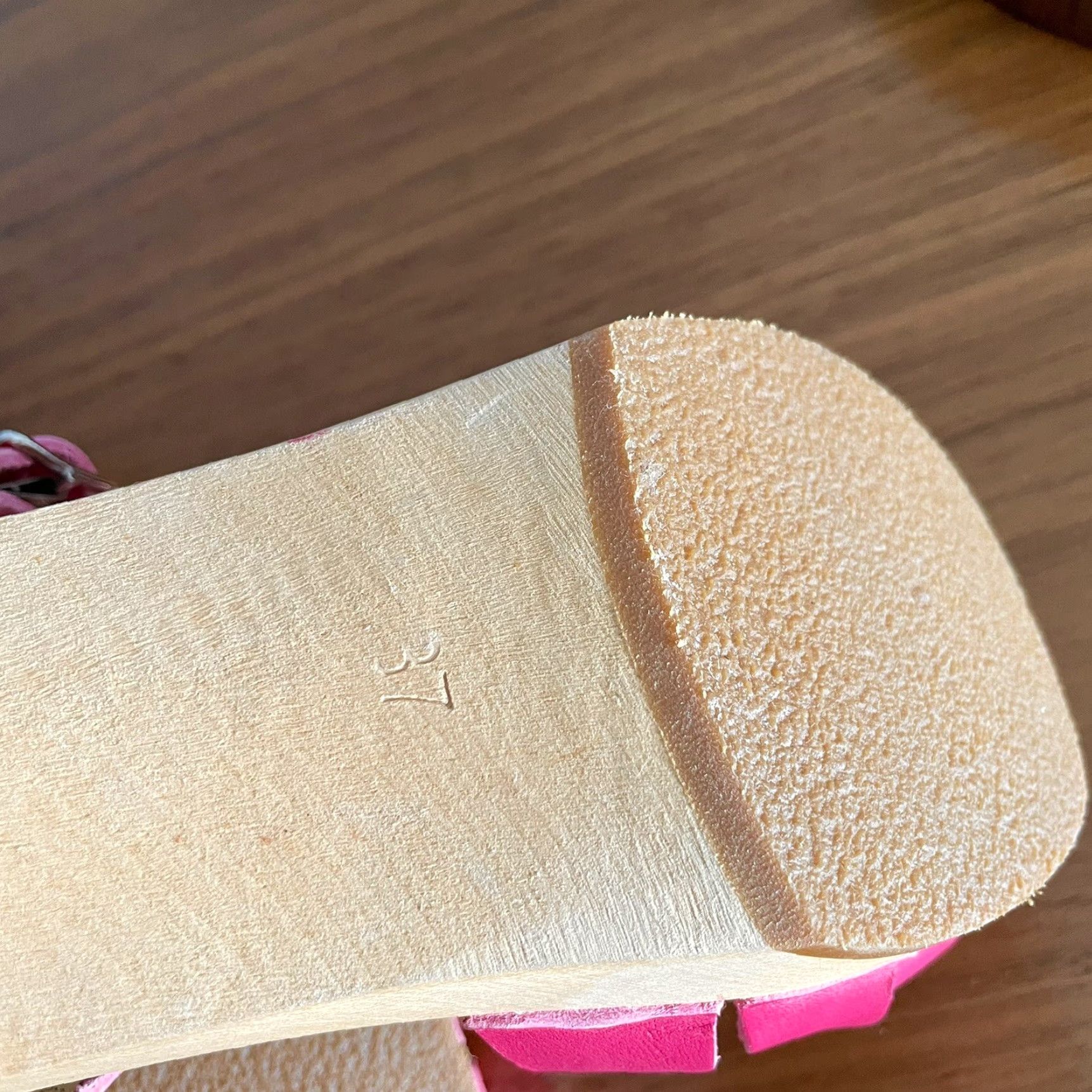 Swedish Hasbeens Swedish Hasbeens Sandal Women Pink Leather Strappy Open Toe Buckle Ankle Strap High Heel 3-3.9in Sz 37 Size US 7 / IT 37 - 8 Thumbnail