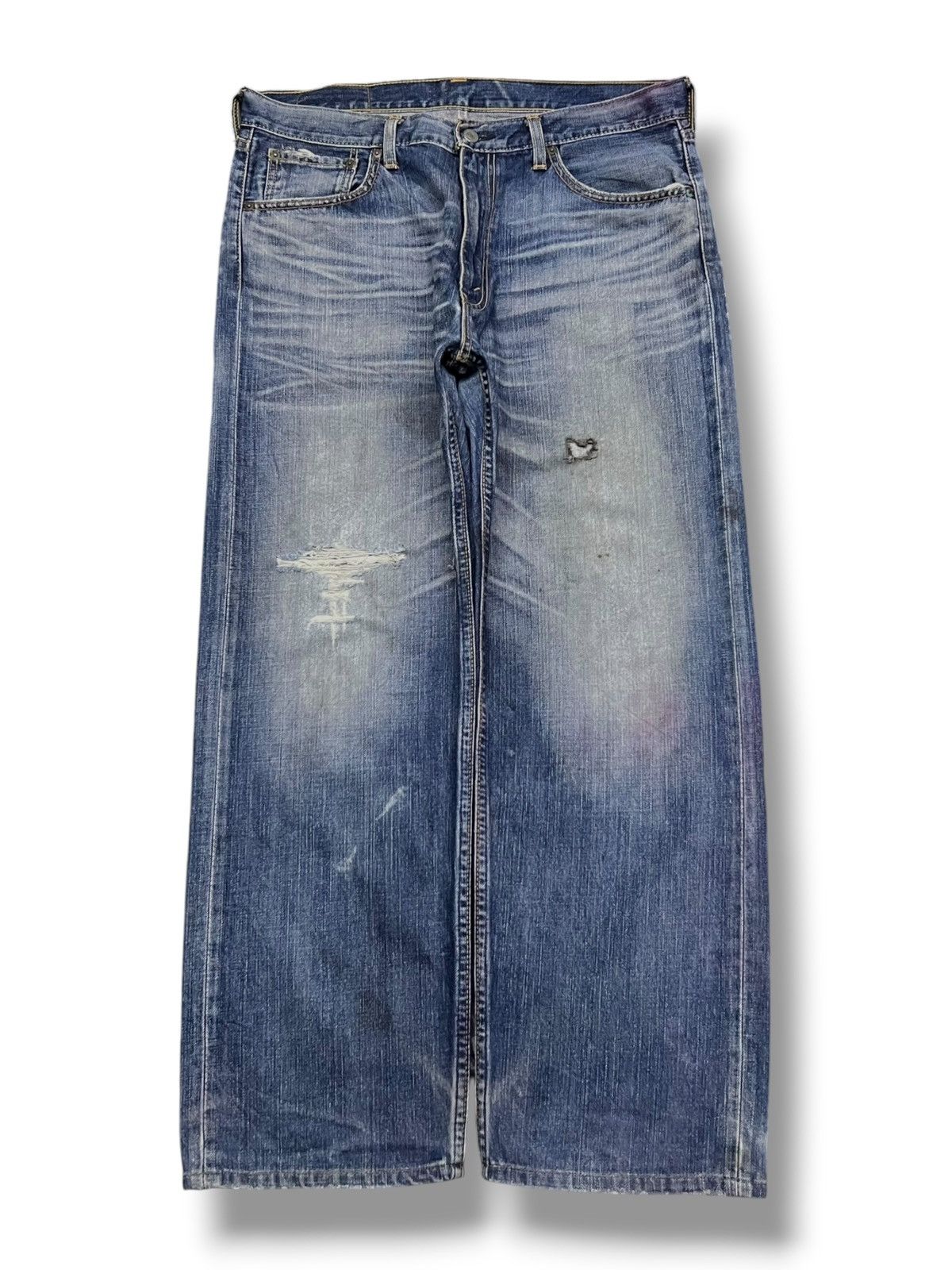 Levi's Baggy Vintage 07s Levi’s 703 - Faded Wash, Distressed Denim Size US 36 / EU 52 - 2 Thumbnail