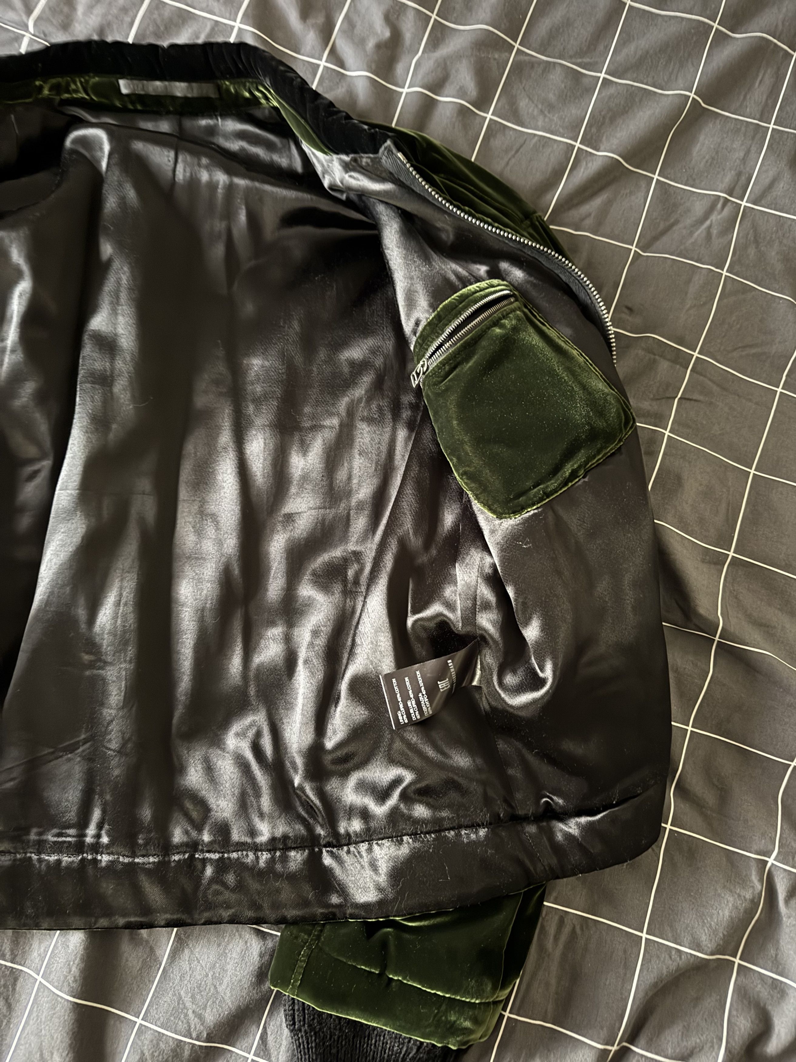 Haider Ackermann Reversible Green Velvet Bomber Size US L / EU 52-54 / 3 - 5 Thumbnail