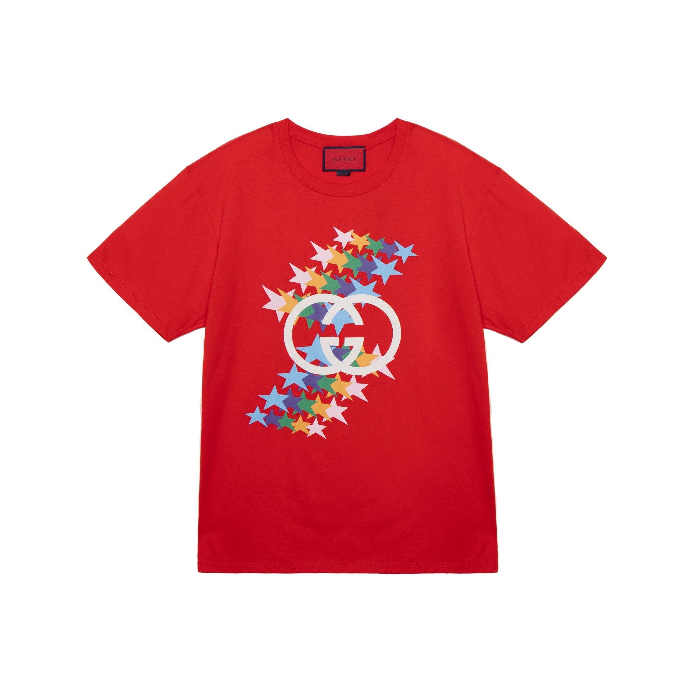 Gucci Gucci SS21 Star Print Red T-Shirt Size US M / EU 48-50 / 2 - 1 Thumbnail