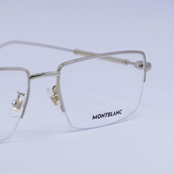 Montblanc 🕶️ New Montblanc MB0113O 004 Gold Eyeglasses 58mm Size ONE SIZE - 2 Thumbnail