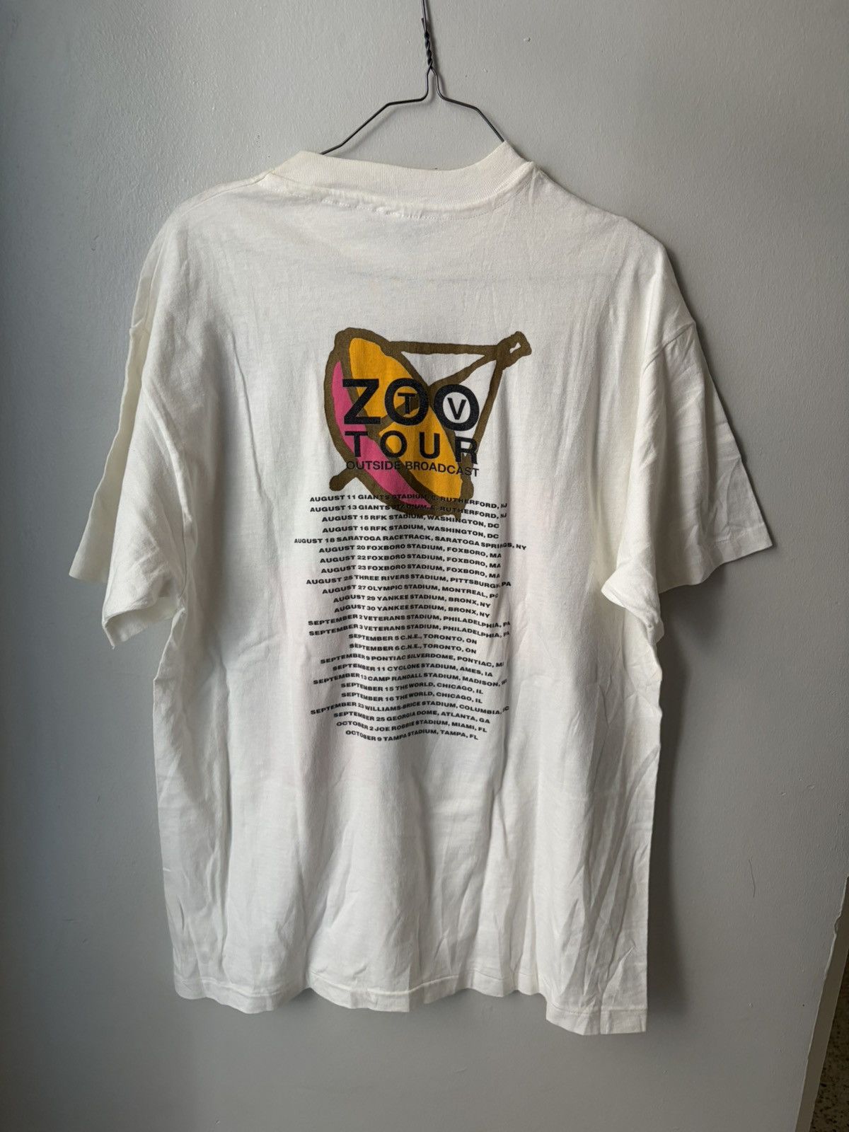Band Tees Vintage 1992 U2 Zoo Tv Tour Tee Single Stitch Size US L / EU 52-54 / 3 - 2 Thumbnail