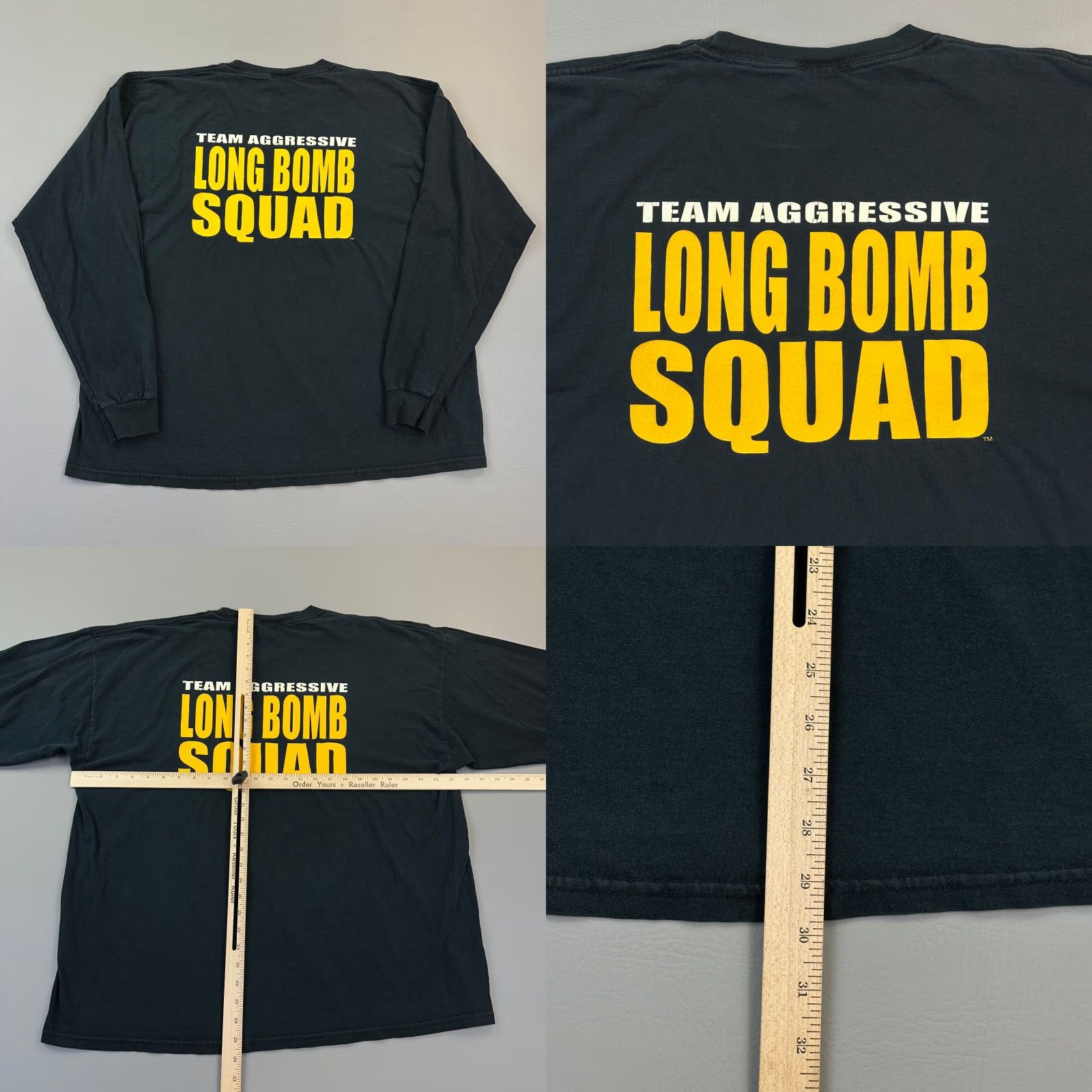 Vintage Aggressive Golf Shirt Mens 2XL Black Long Sleeve Bomb Squad Graphic Y2K Shirt Mens 2XL Black Long Sleeve Graphic Print Vintage USA Retro Sports Size US XXL / EU 58 / 5 - 8 Thumbnail