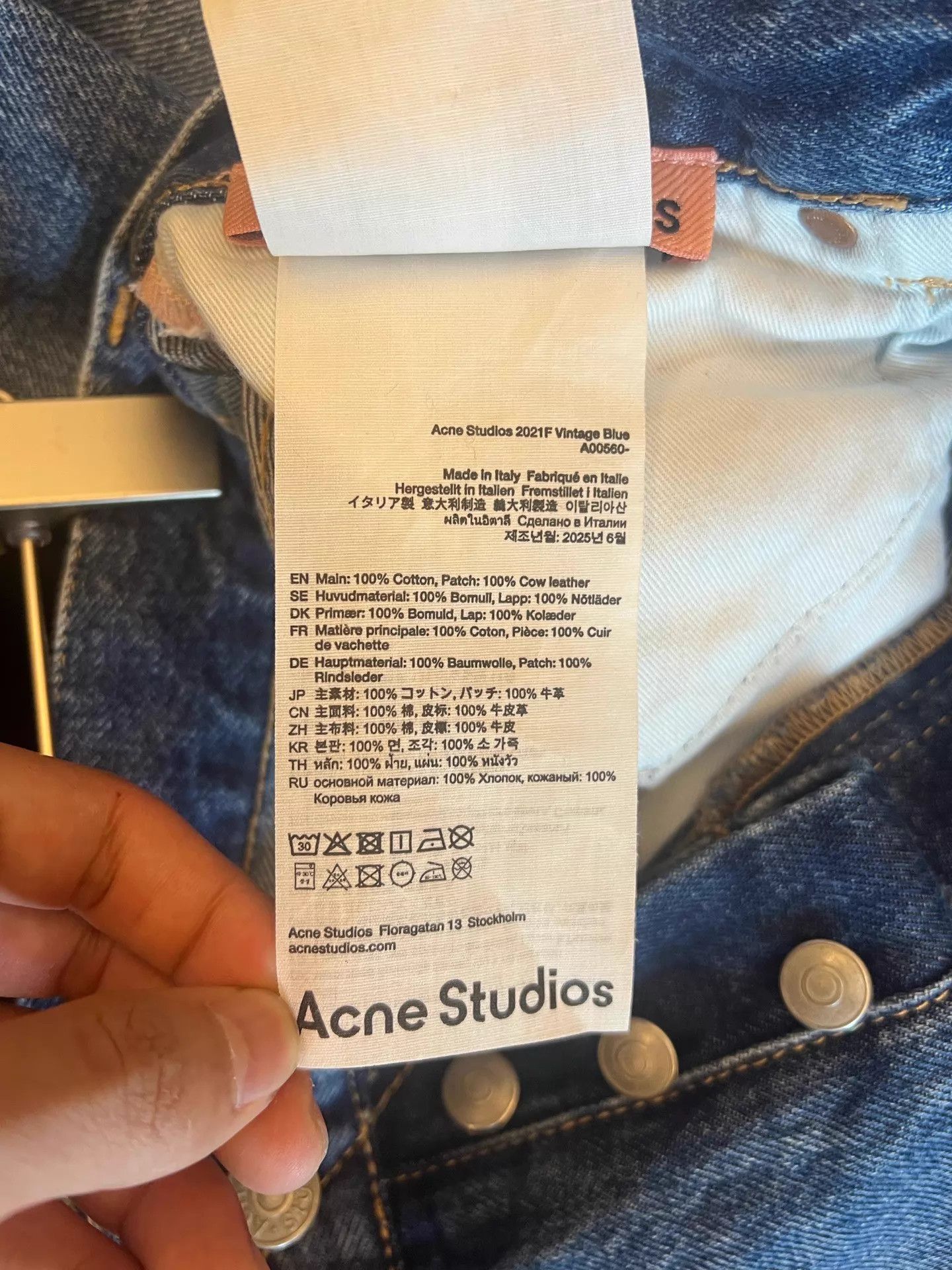 Acne Studios Acne 2021F spicy high waist wide leg flare blue jeans 24/30 Size 24" / US 00 / IT 34 - 4 Thumbnail