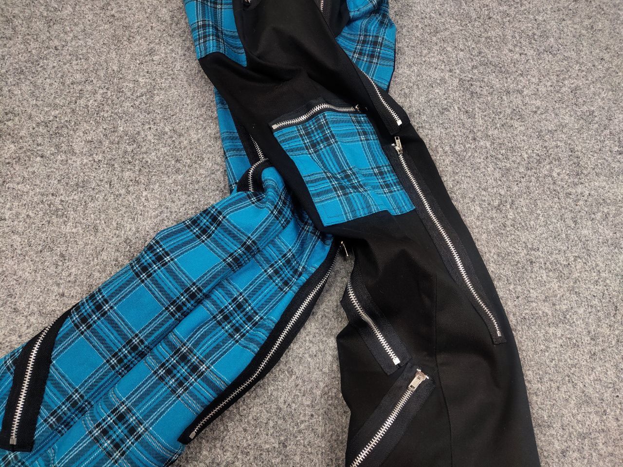 Japanese Brand Nix Gilt Y2K Vintage Avant Garde Gothic Patchwo Zipper Pants Size 32" / US 10 / IT 46 - 4 Thumbnail