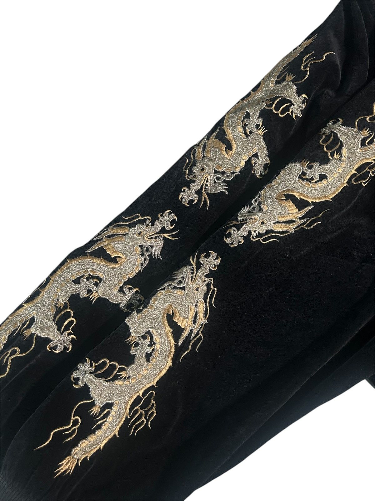 Other VINTAGE SUKAJAN DRAGON EMBROIDED JAPAN VELVET JACKET Size US L / EU 52-54 / 3 - 3 Thumbnail