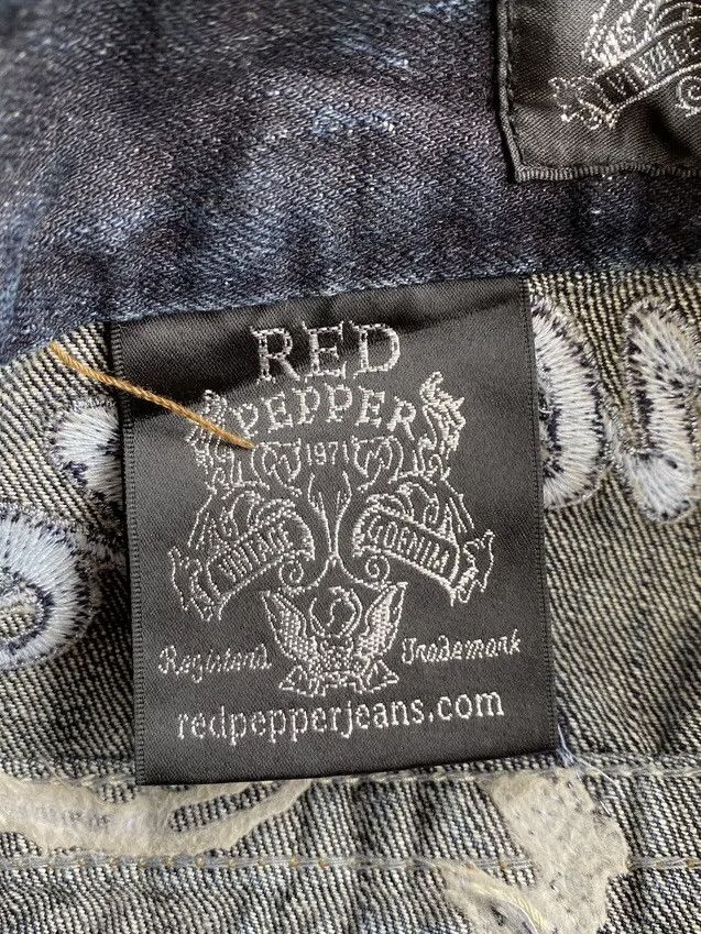 14th Addiction FLARE Red Pepper Japan Patch Wings Jeans Size US 32 / EU 48 - 12 Thumbnail