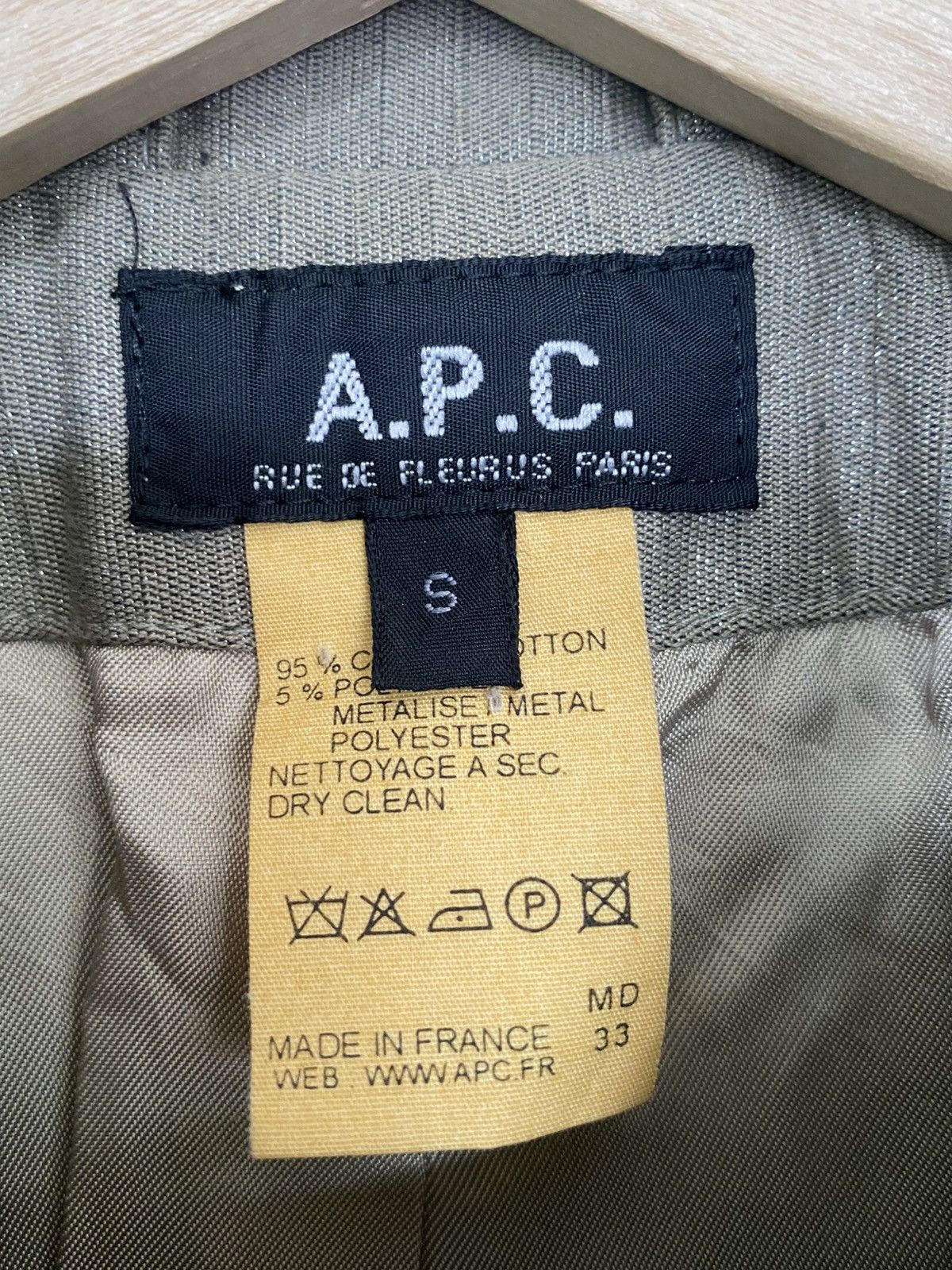 A.P.C. Rare🔥Vtg A.P.C Button Jacket Silver Size US XS / EU 42 / 0 - 17 Thumbnail