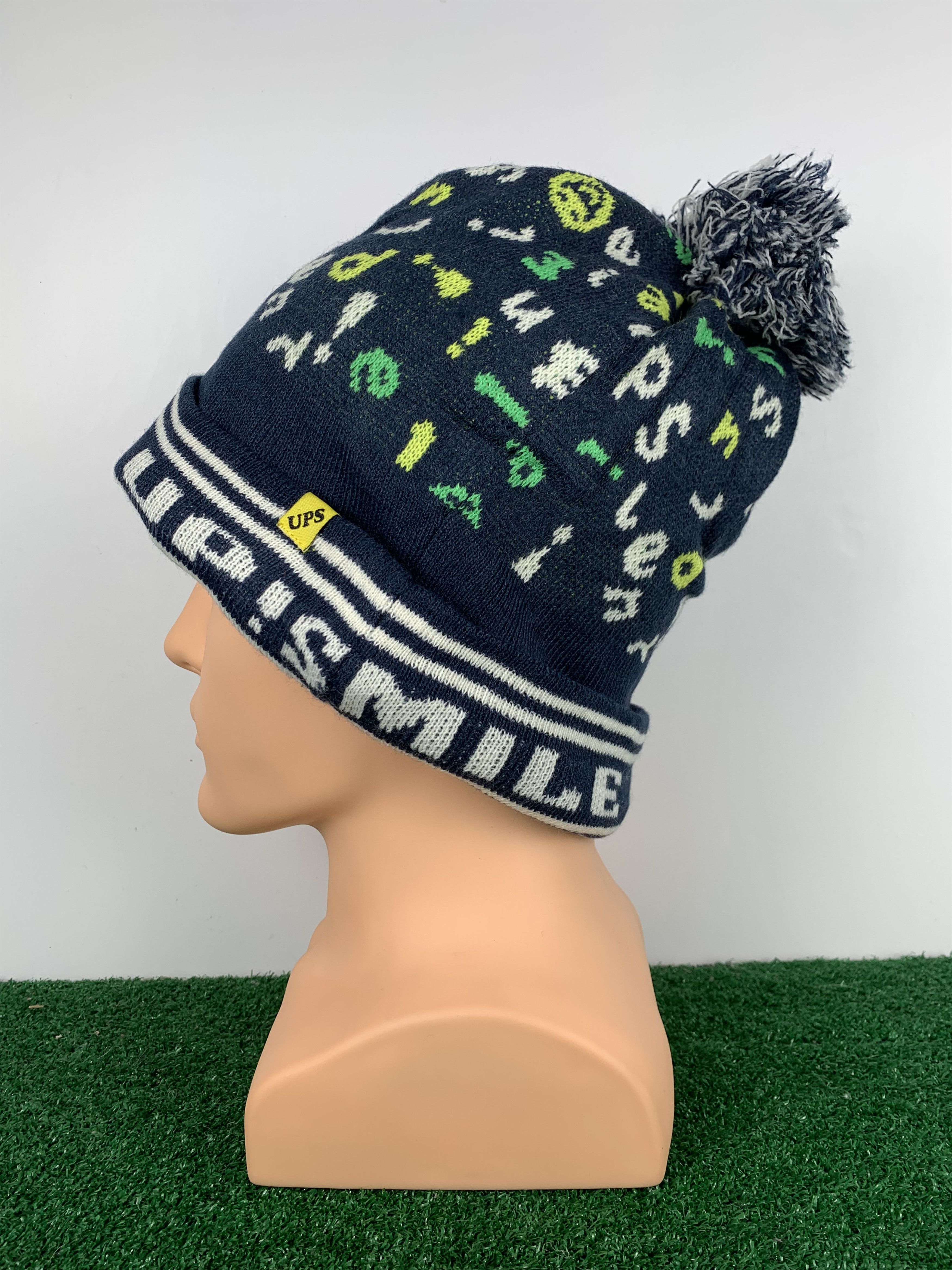 Japanese Brand Vintage Smile Up Snowcap Beanie Hat BA0038 Size ONE SIZE - 4 Thumbnail