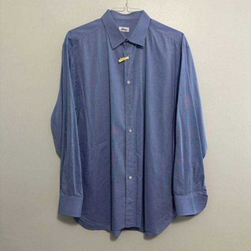 Brioni Brioni blue button down size 17.5 Size US XL / EU 56 / 4 - 2 Thumbnail