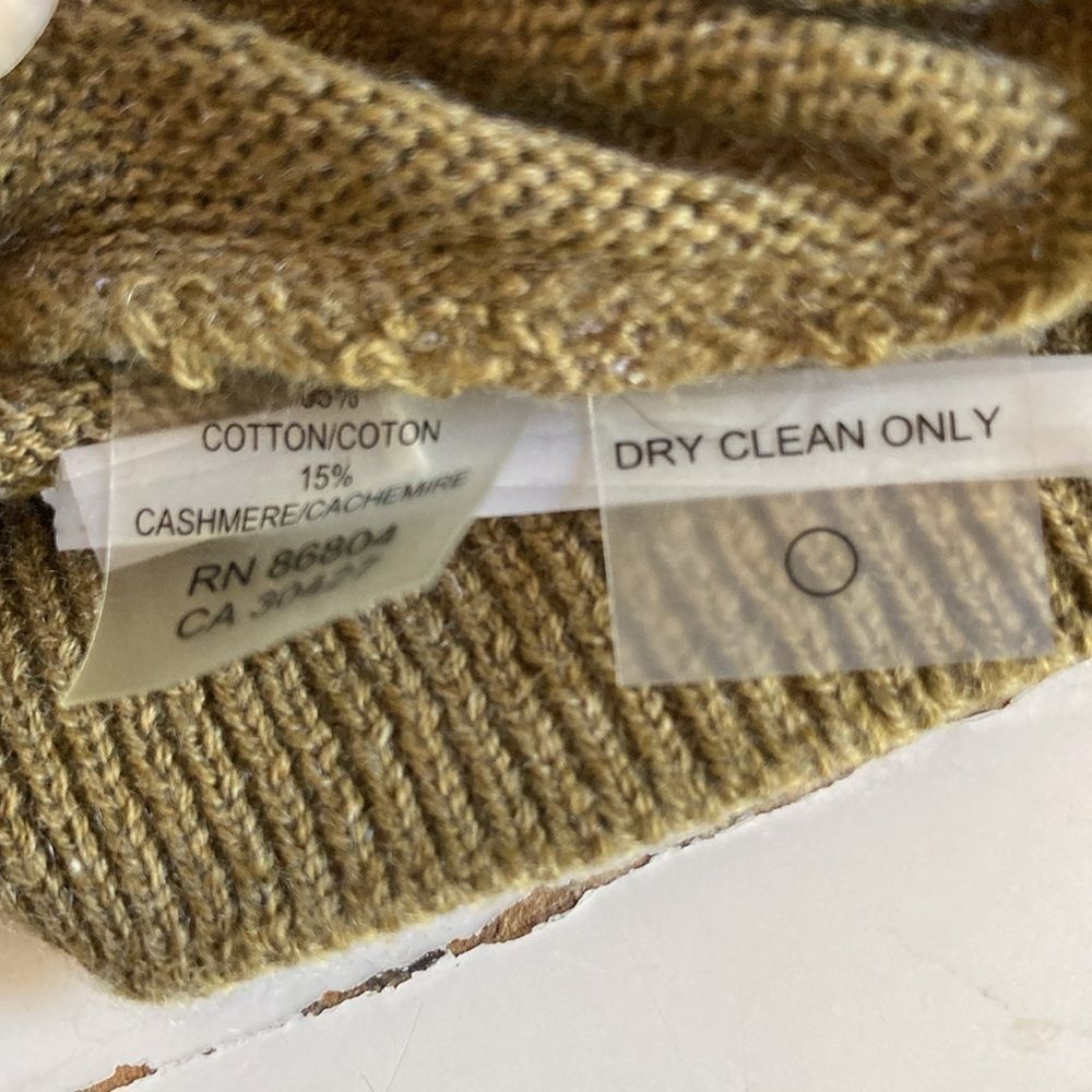 Magaschoni Magaschoni Size M Dolman Sleeve V-Neck Olive Knit Cardigan O Size M / US 6-8 / IT 42-44 - 7 Thumbnail