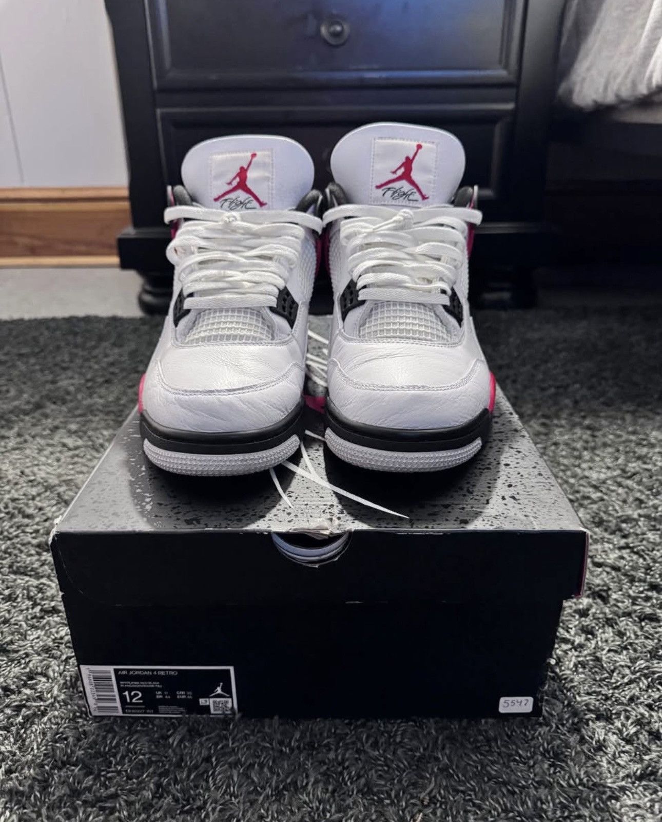 Jordan Brand Air Jordan 4 Red Cement Size US 12 / EU 45 - 5 Thumbnail