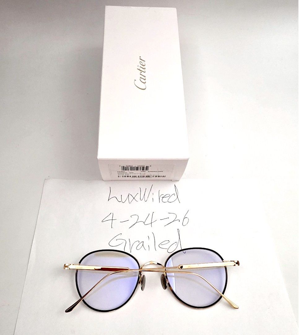 Cartier Authentic Luxury Cartier Gold Eyewear CT02500 Size ONE SIZE - 21 Thumbnail