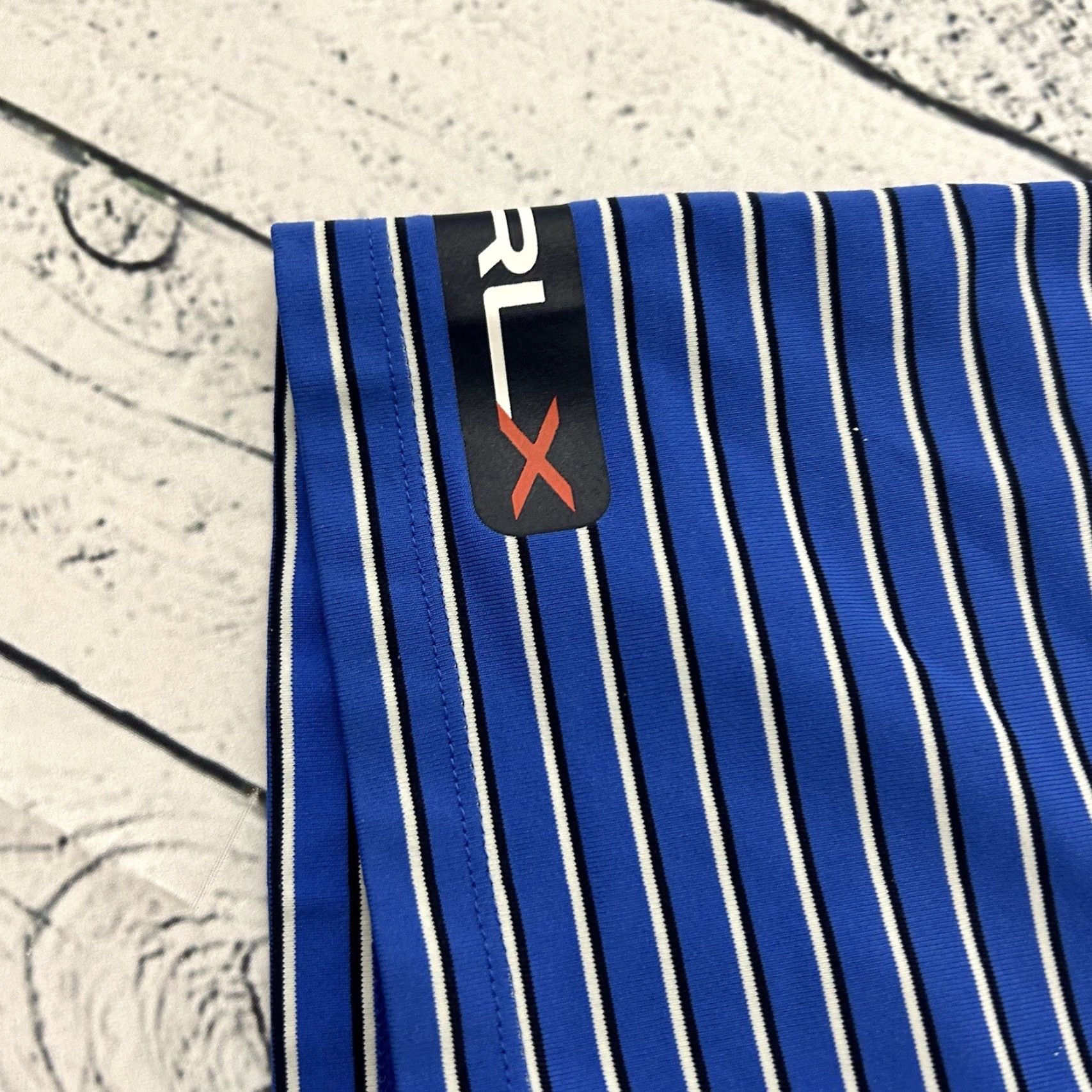 RLX Ralph Lauren RLX Ralph Lauren Short Sleeve Striped Polo Shirt XL Blue Mens Button-Up" Size US XL / EU 56 / 4 - 2 Thumbnail