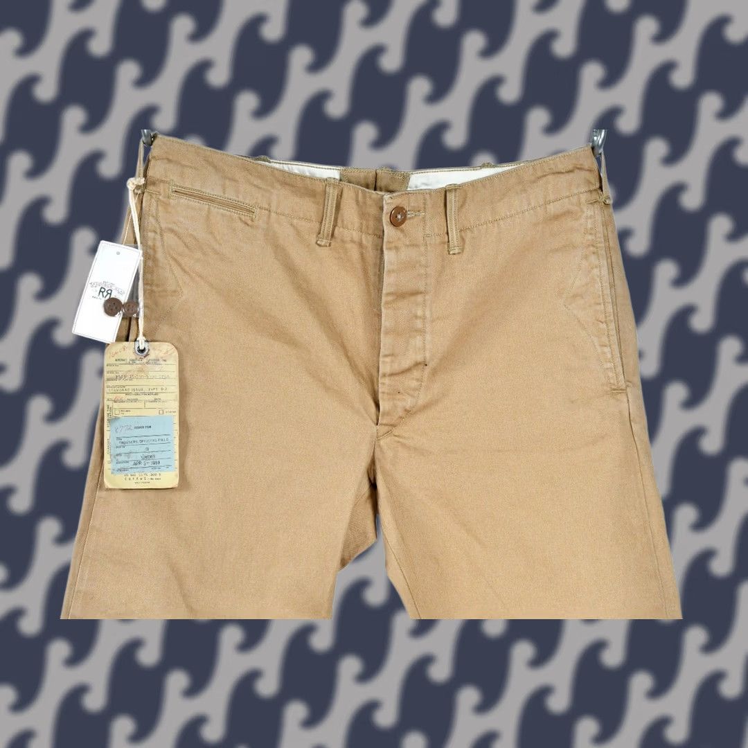 Ralph Lauren RRL Ralph Lauren Officer's Field Chino Pants size 29 Mens Pants Beige Cotton Front Pleated Modern Classic Fit Regular Color Beige 29 Mens Size US 29 - 1 Thumbnail