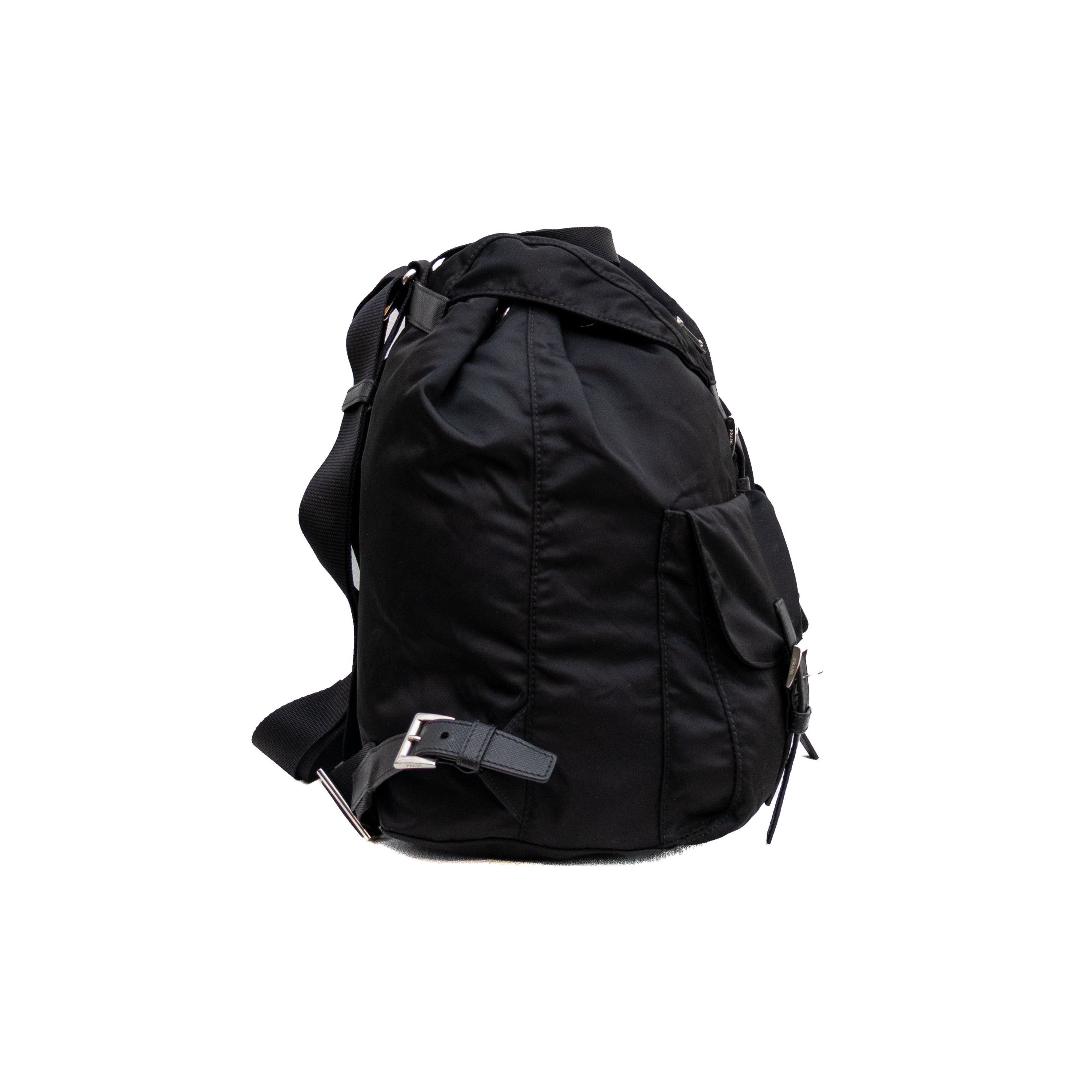 Prada Prada Tessuto Nylon Saffiano Small Backpack Black Size ONE SIZE - 5 Thumbnail