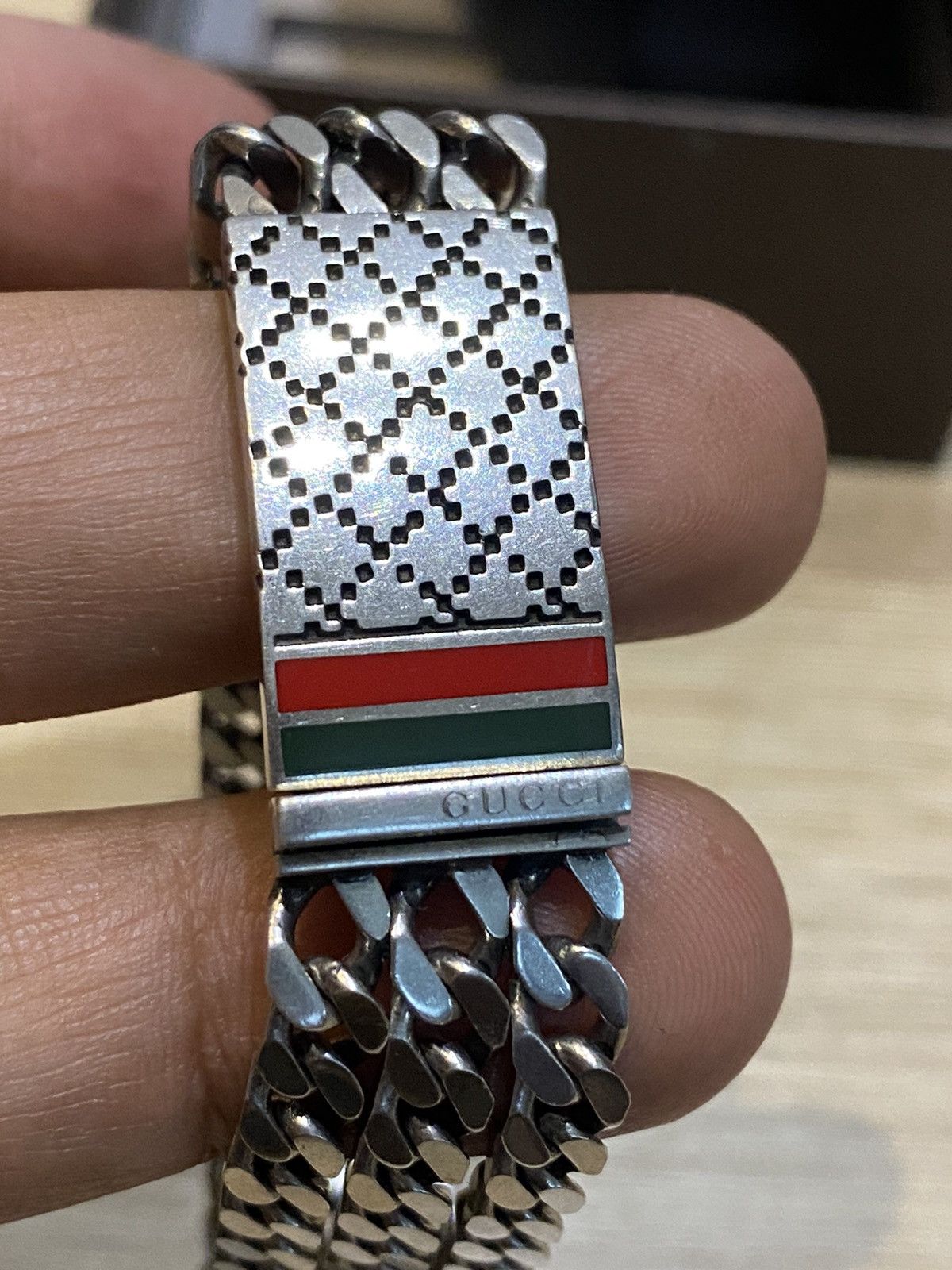 Gucci Authentic GUCCI Diamantissima Bracelet Silver 925 Kihei Size ONE SIZE - 8 Thumbnail