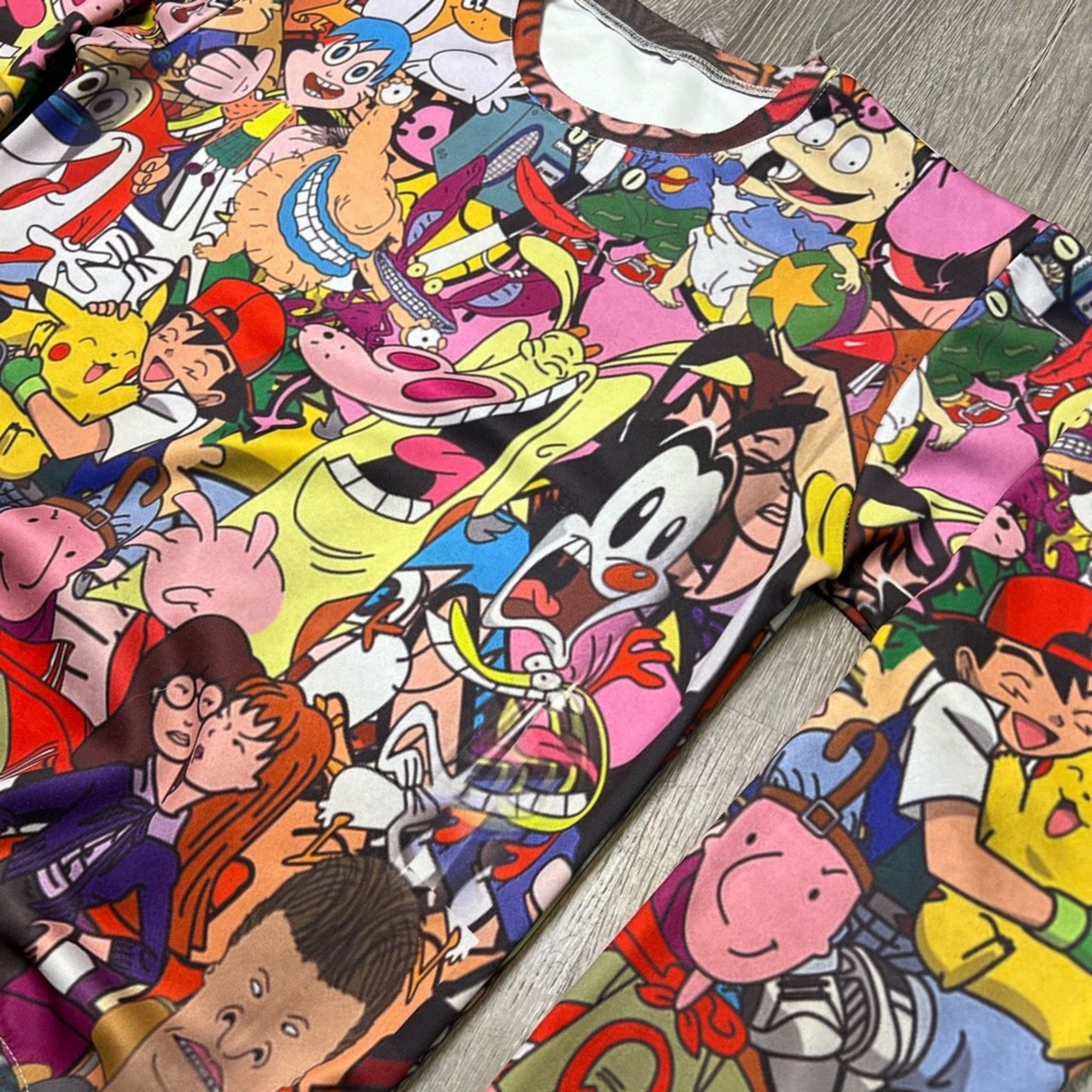 RARE 90's Cartoon Characters Crewneck Sweater Kids XL