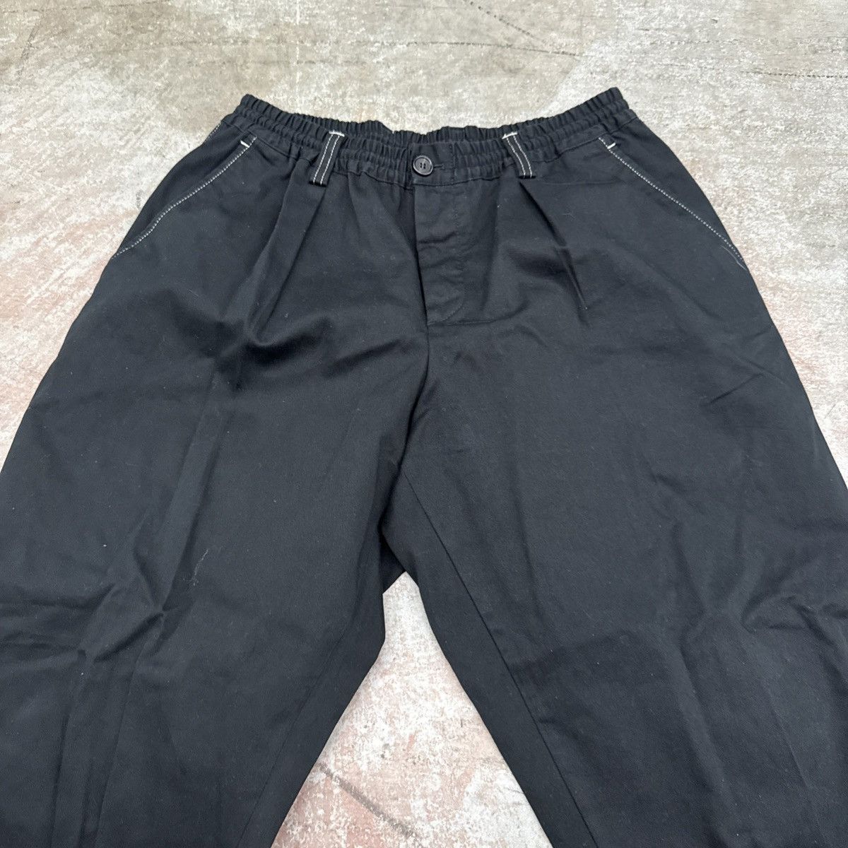 Marni Marni Contrast Stitch Black Cotton Pants Size 38" / US 16 / IT 52 - 4 Thumbnail