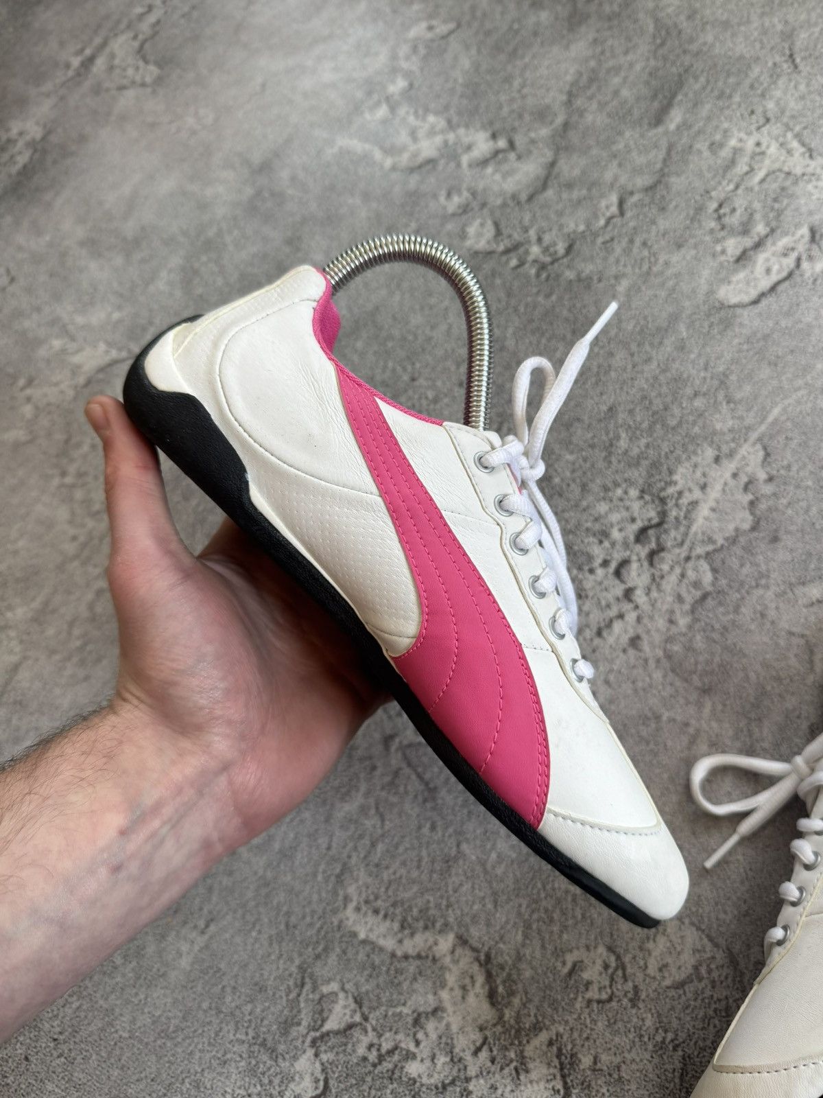 Puma Puma 39/EUR 25cm SpeedCat white & pink sneakers hi top shoes Size US 8.5 / IT 38.5 - 14 Thumbnail