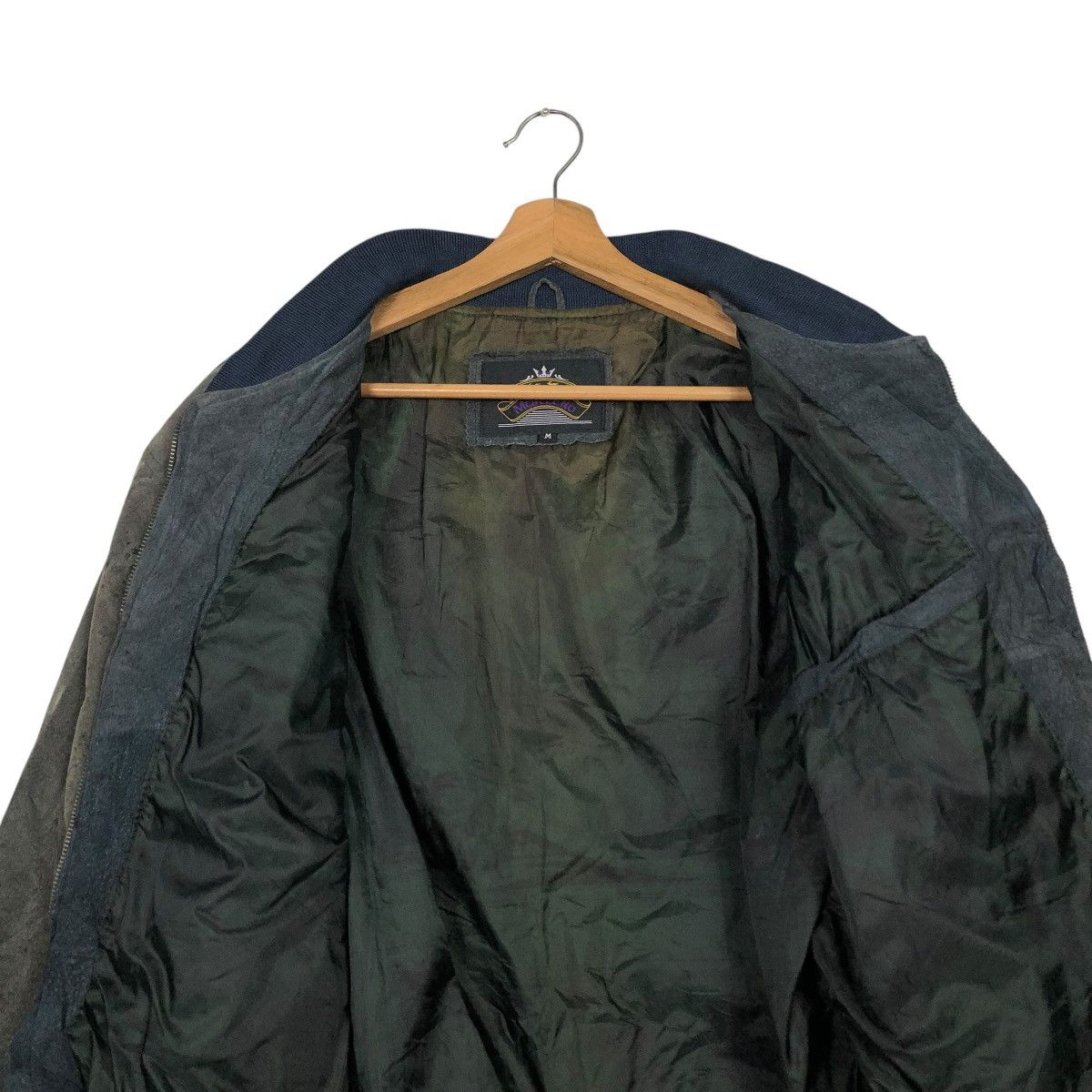Vintage 🔥VINTAGE BOMBER LEATHER JACKET MARZENO BIG LOGO ISSEY MIYAKE Size US M / EU 48-50 / 2 - 16 Thumbnail