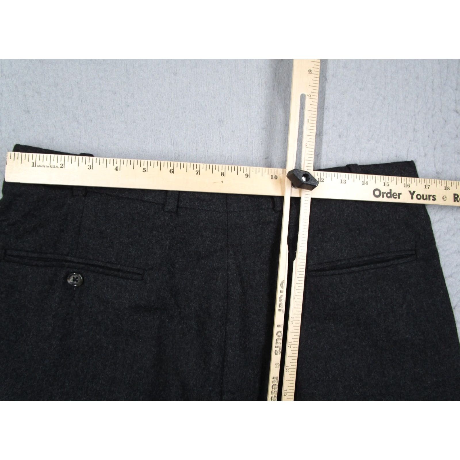 Vintage VINTAGE JB Britches Pants Mens 34x28 Gray Wool Pleated Dress Trousers Made USA Retro Size US 34 / EU 50 - 6 Thumbnail