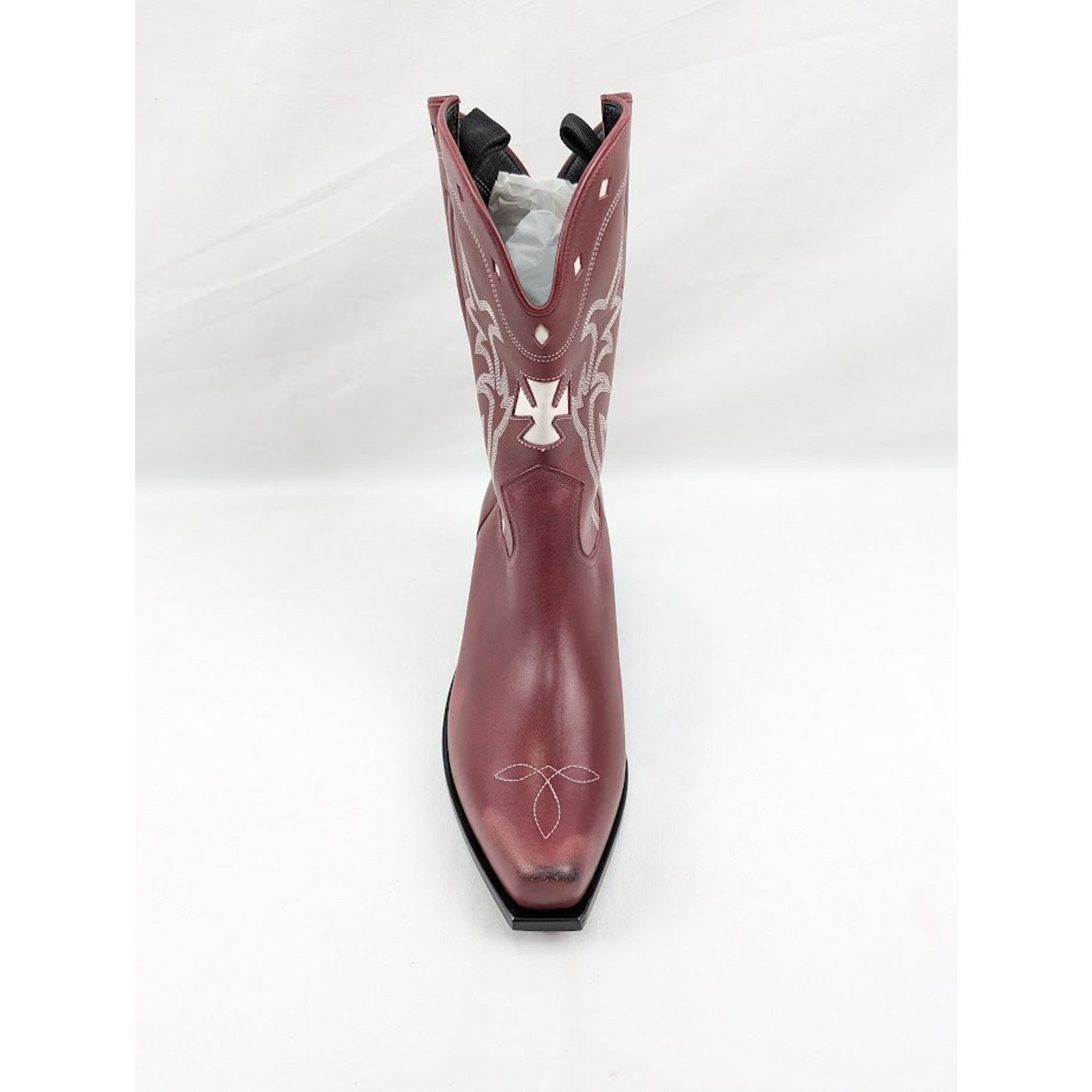 Enfants Riches Deprimes o1rshd1 Swiss Cowboy Boots Cow Glazed in Vintage Red/Cream Size US 12 / EU 45 - 6 Thumbnail
