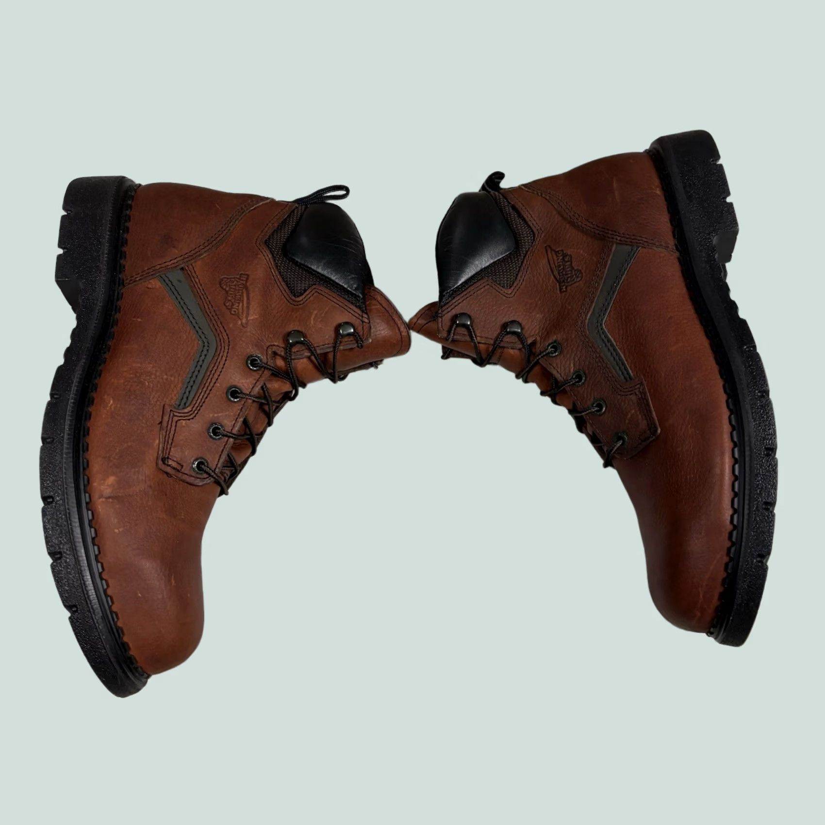 Red Wing Boots Mens 14 2E 4482 Leather Steel Toe Dry Beige Mid Calf Workwear Vintage Red Wing Boot Mens 14 2E 4482 Leather Steel Toe  main image 4
