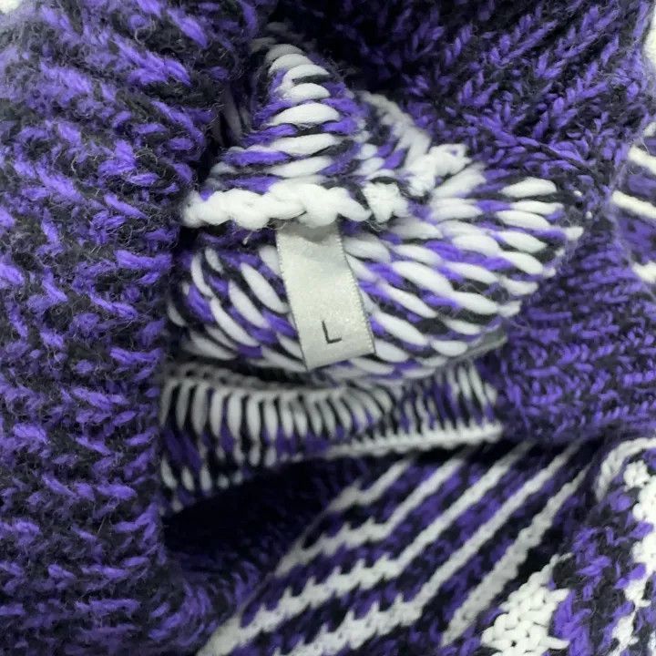 Dior Dior Dior SS22 Purple Diamond Pattern Sweater 0079-2507 Size US L / EU 52-54 / 3 - 6 Thumbnail