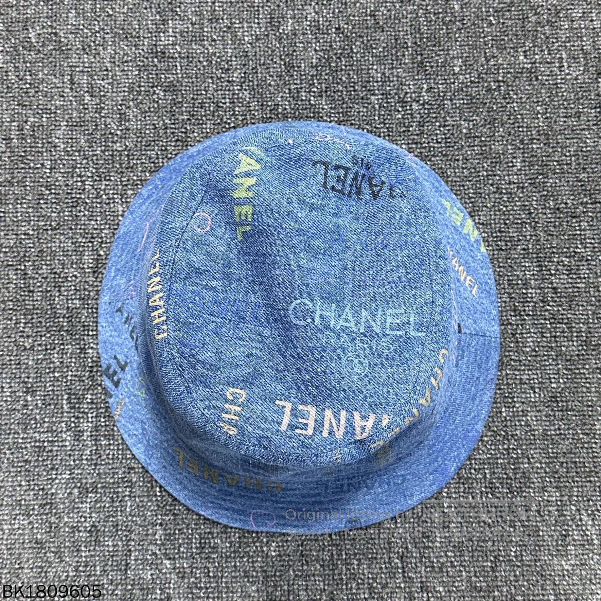 Chanel Chanel Denim Bucket Hat with Logo. Size ONE SIZE - 2 Thumbnail