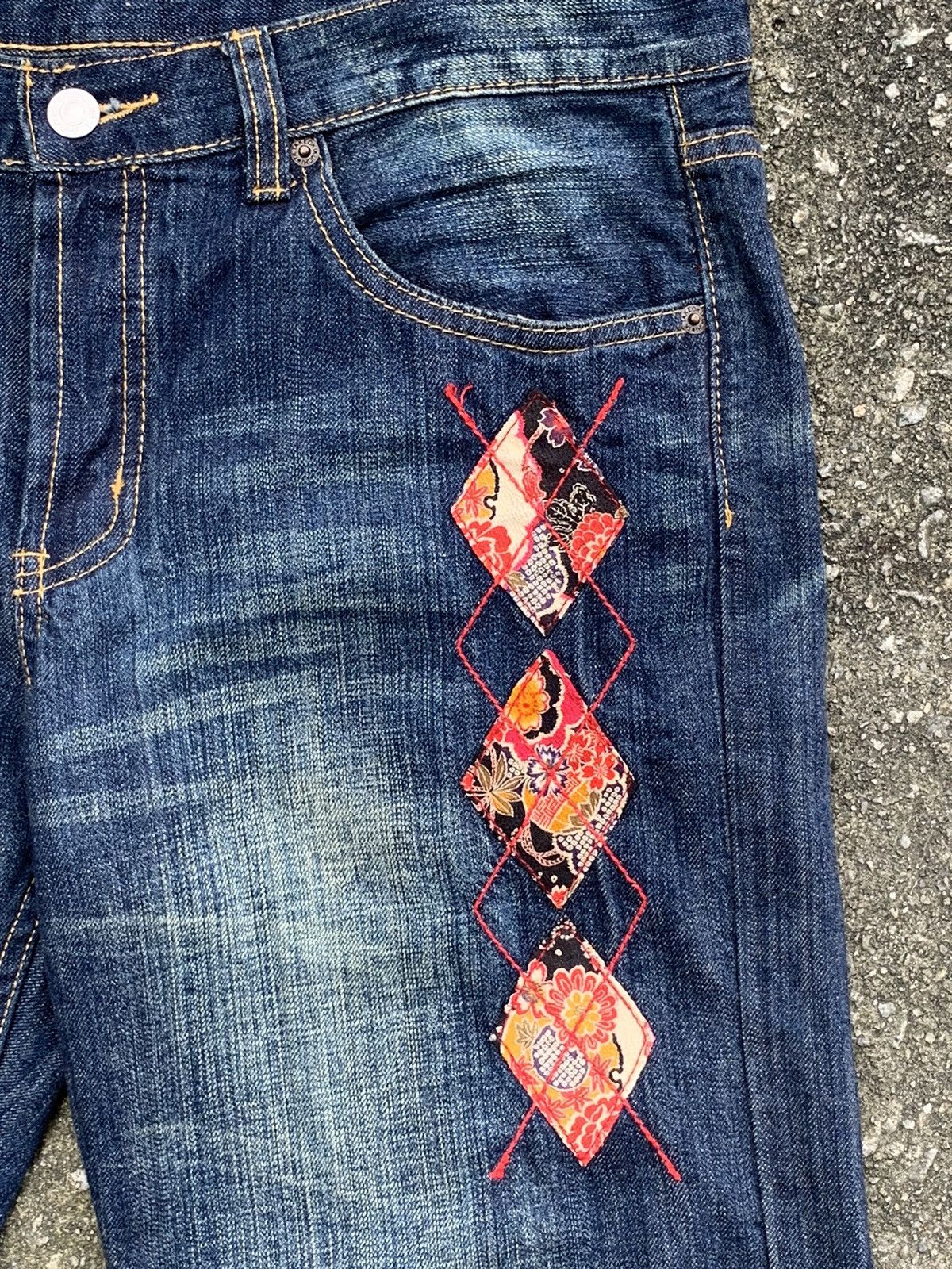 Takeo Kikuchi Vintage Takeo Kikuchi Patchwork Denim Jeans Pants Size US 35 - 9 Thumbnail