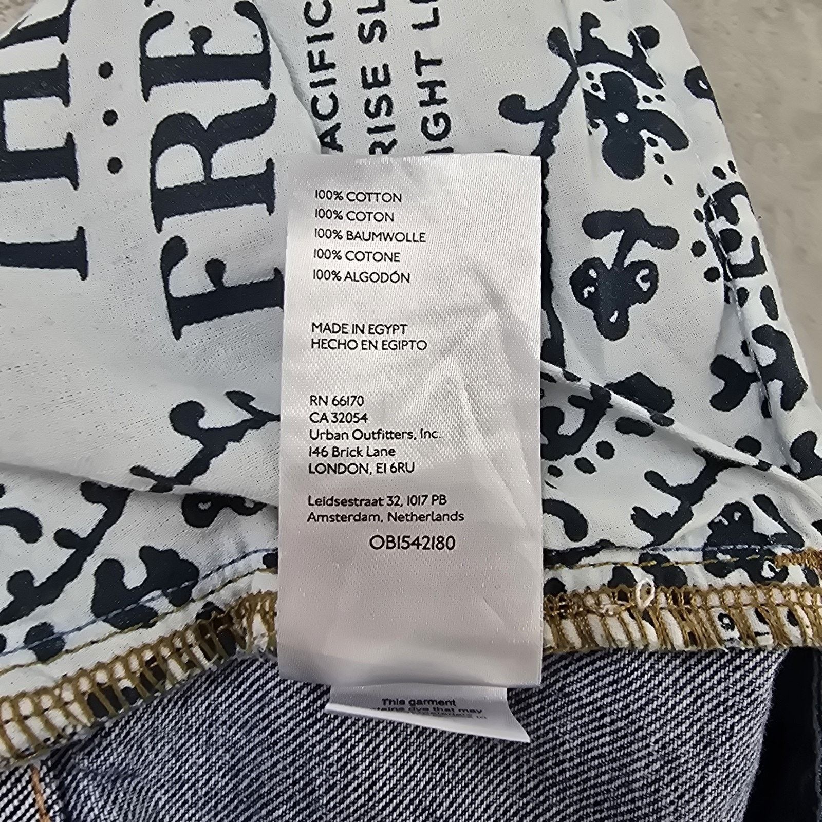 Free People Free People We The Free Pacifica Slim Straight Leg Jeans 32 Size 32" / US 10 / IT 46 - 6 Thumbnail