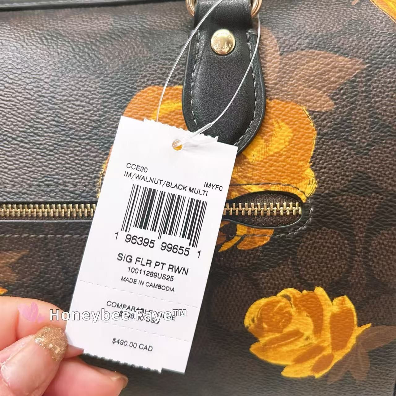 Rowan Satchel Bag In Signature Canvas With Floral Print