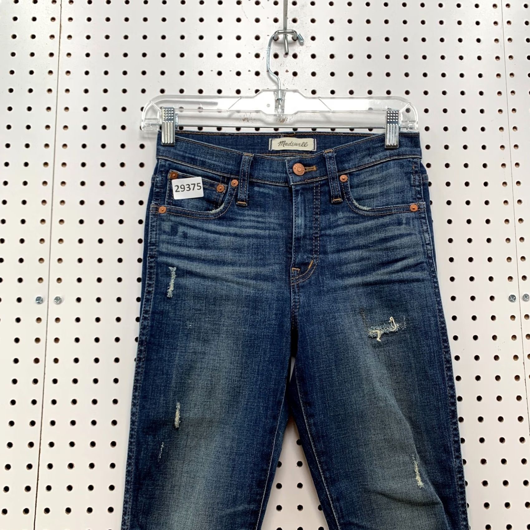 Madewell Madewell Jeans Women Size 25 Skinny Blue Distressed High Rise Size 42" / US 20 - 7 Thumbnail