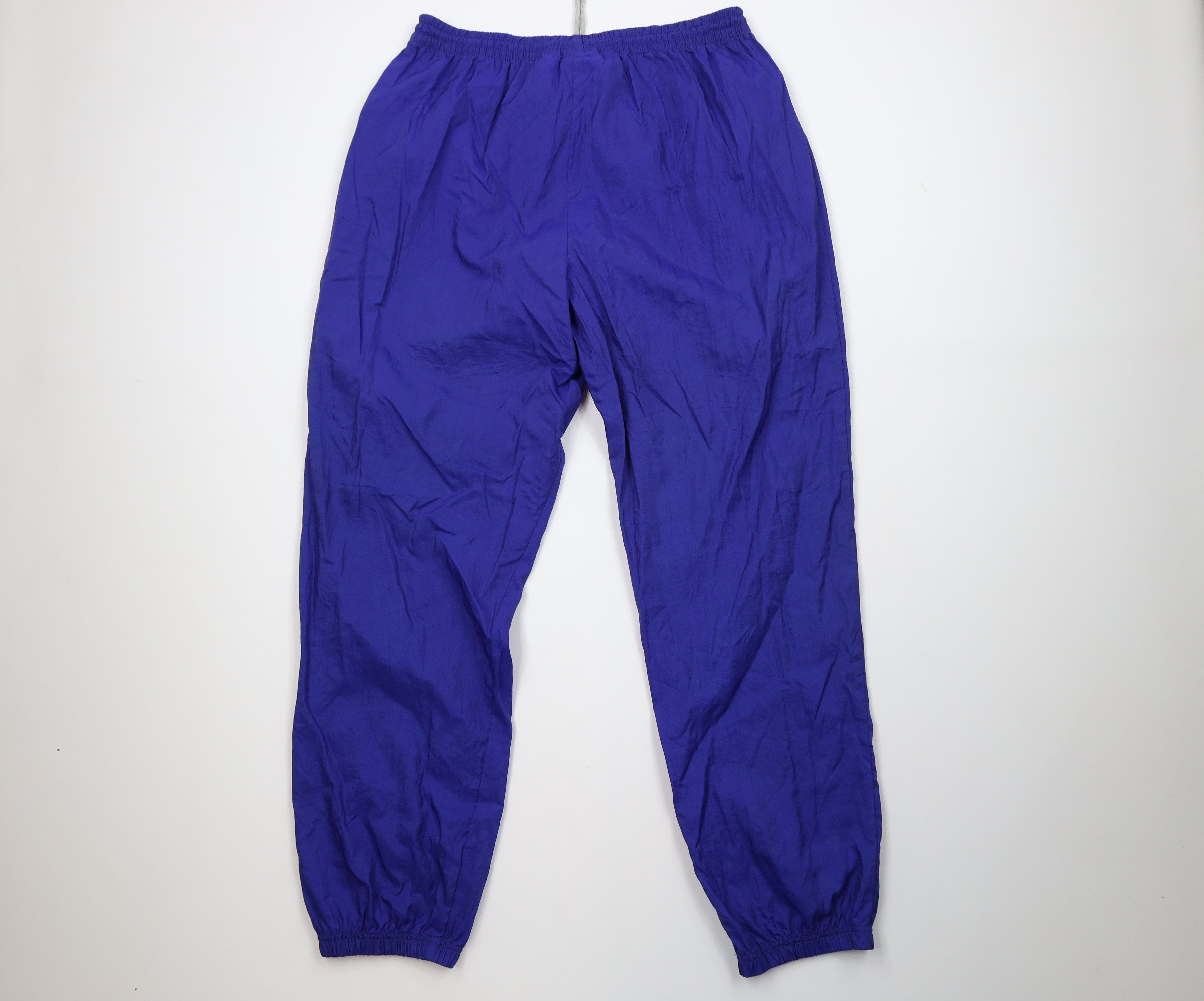 Reebok Vintage 90s Reebok Windbreaker Joggers Pants Blue Nylon Size US 38 / EU 54 - 8 Thumbnail