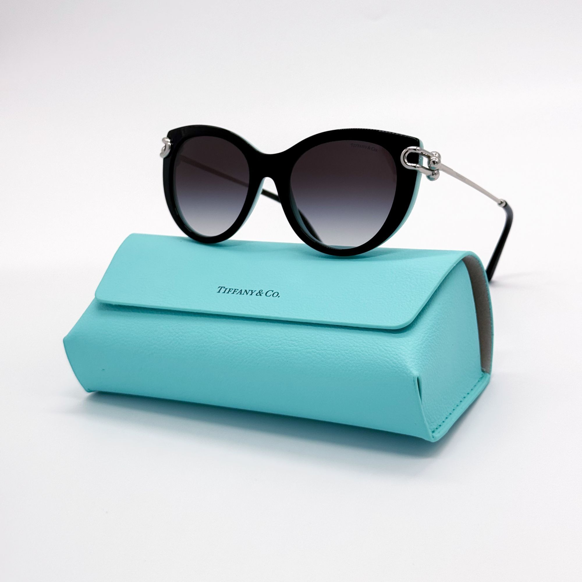New Tiffany & Co TF4231U 8001/81 Black Polarized Cat Eye Women Sunglasses TIFFANY TF4231U Cat-Eye Sunglasses | EyeOns.com main image 2