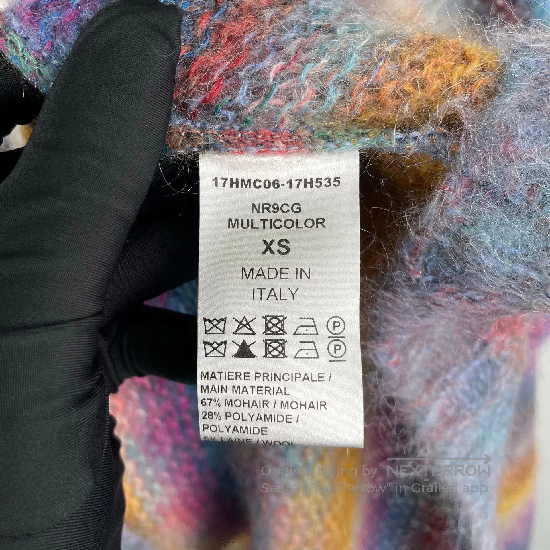 chloma Chloe Mohair rainbow striped sweater cardigan jacket| Size US XS / EU 42 / 0 - 7 Thumbnail