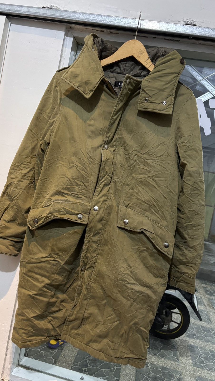 A.P.C. A.P.C Apc coated Jacket With Hooded Parka Size US M / EU 48-50 / 2 - 2 Thumbnail