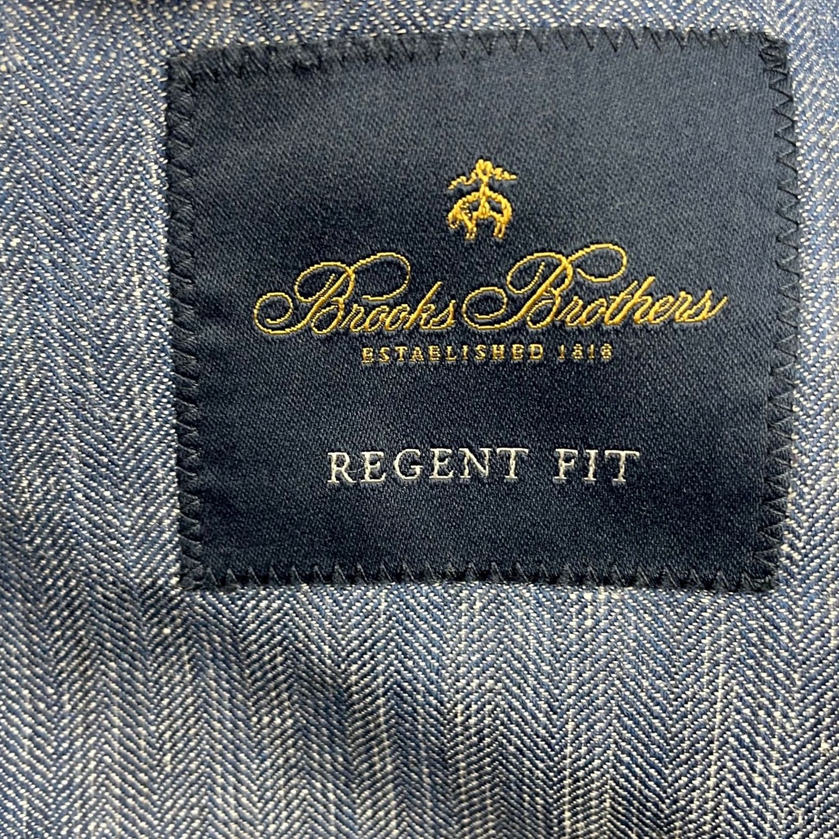 Brooks Brothers Brooks Brothers Blazer Men's Regent Fit Chambray Wool/Linen 3-Button Blue 46R Regular Jacket Jacket Blazer Notch Lapel Vintage No Mens Size 46R - 6 Thumbnail