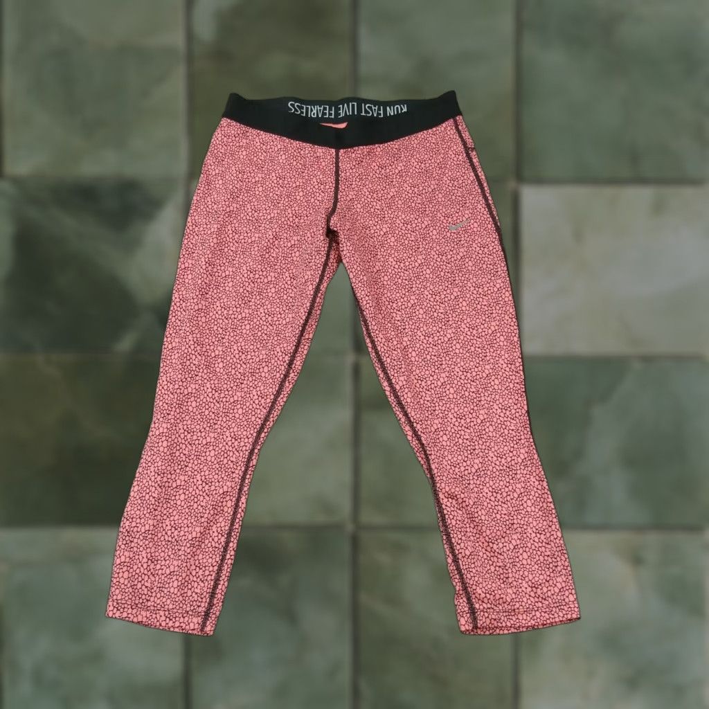 Nike Nike Women's Pink Dri-Fit Running Leggings Large Size 36" / US 14 / IT 50 - 1 Thumbnail